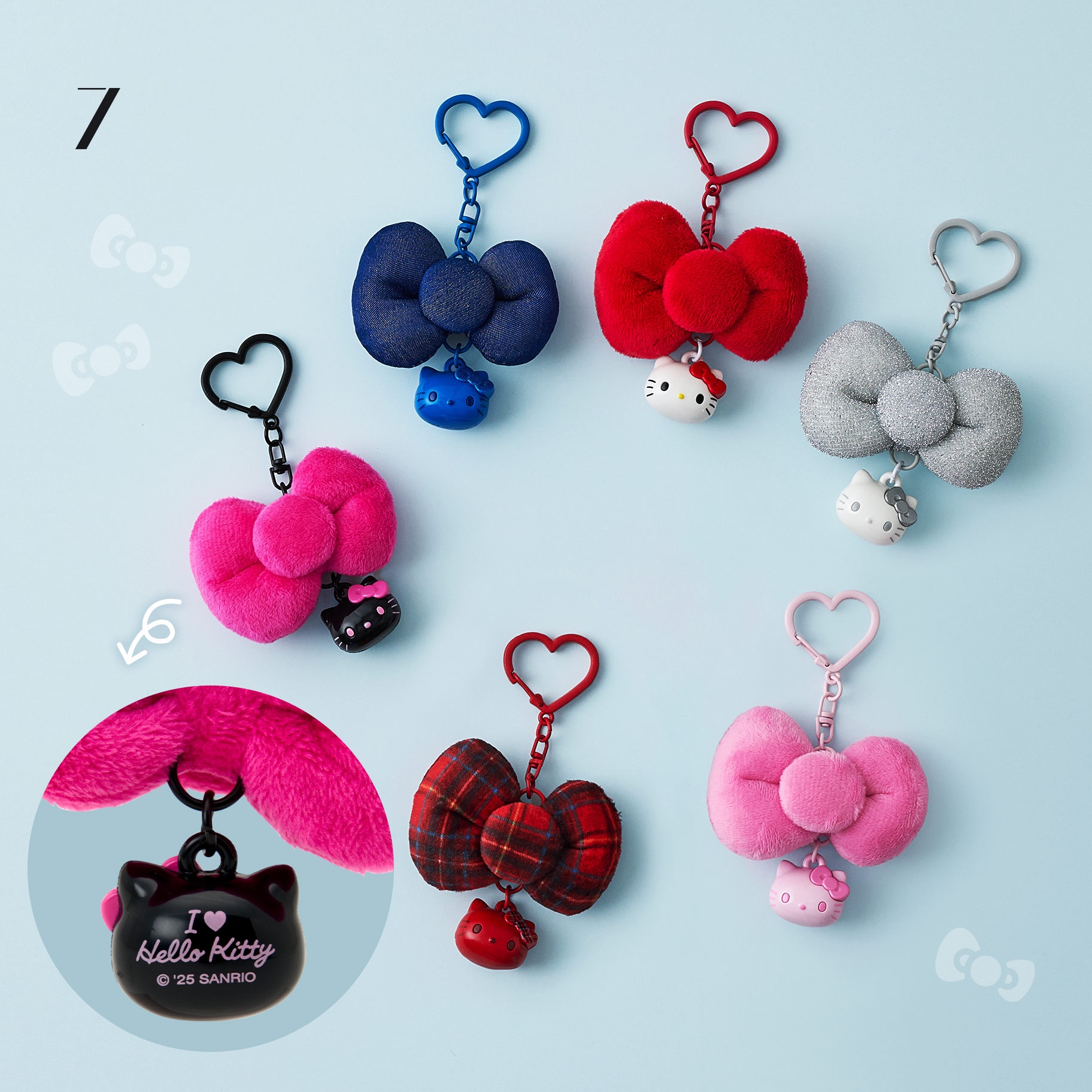 日本三麗鷗 Hellokitty 經典系列 蝴蝶結造型吊飾