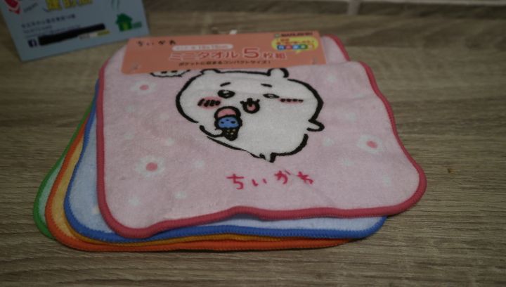Chiikawa吉伊卡哇純棉手帕（5入）