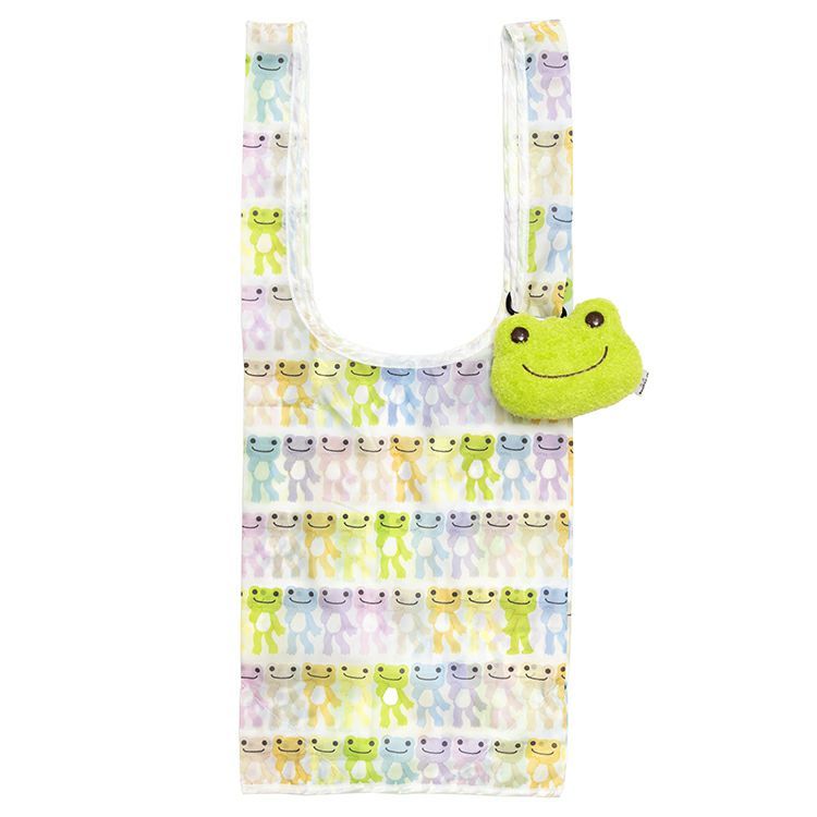 Pickles the Frog泡菜蛙頭型登山扣吊飾+環保購物袋（綠色）