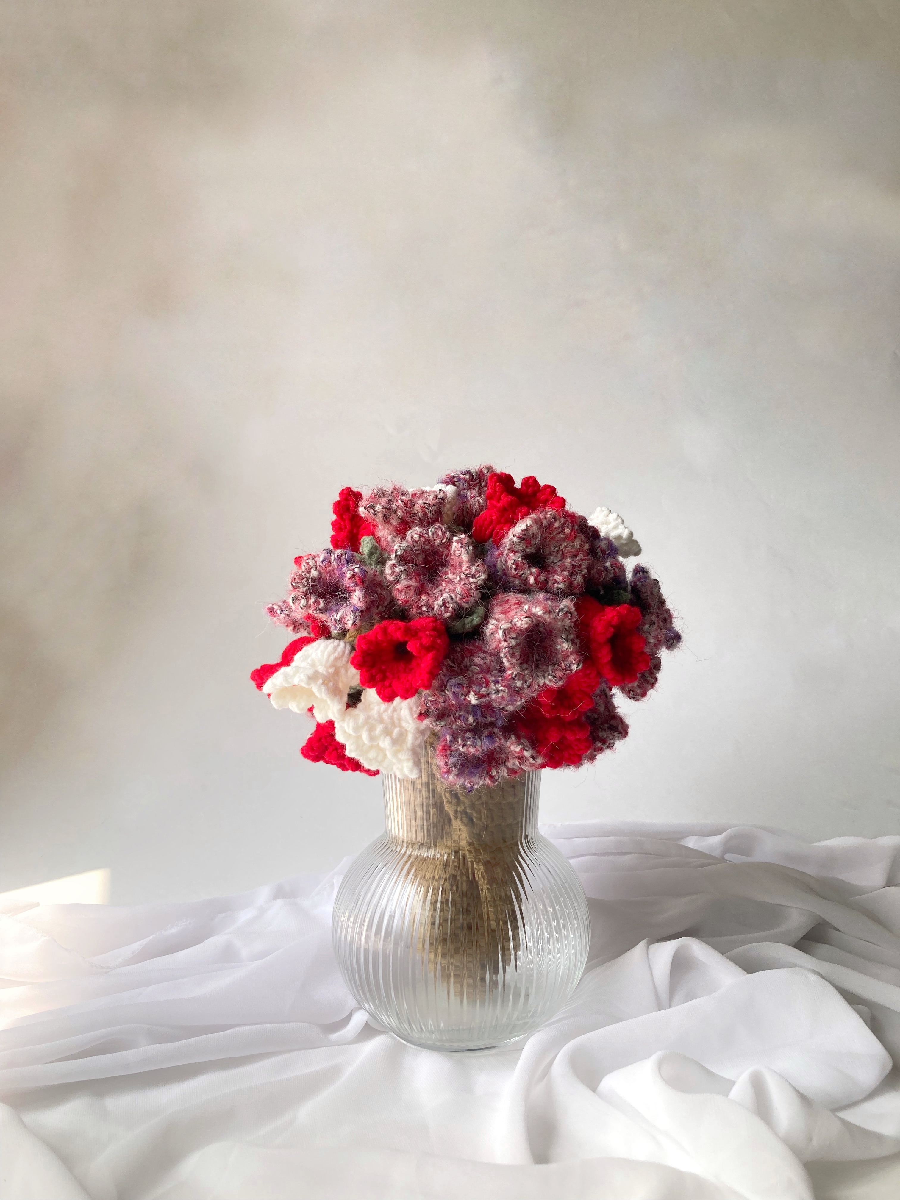 《鈴蘭花鉤針花束/坐毯材料包》