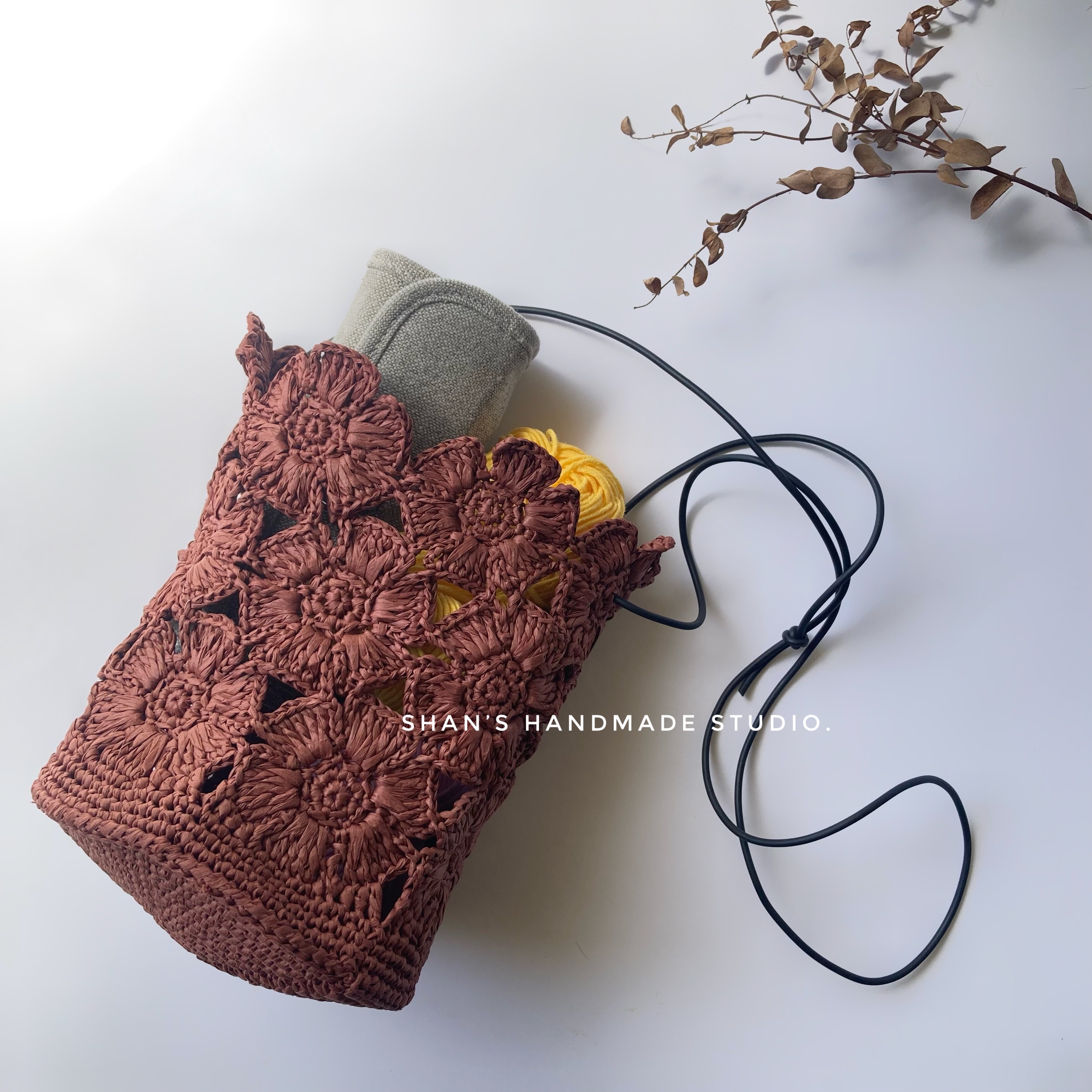 《法式鳳梨花水桶包材料包》