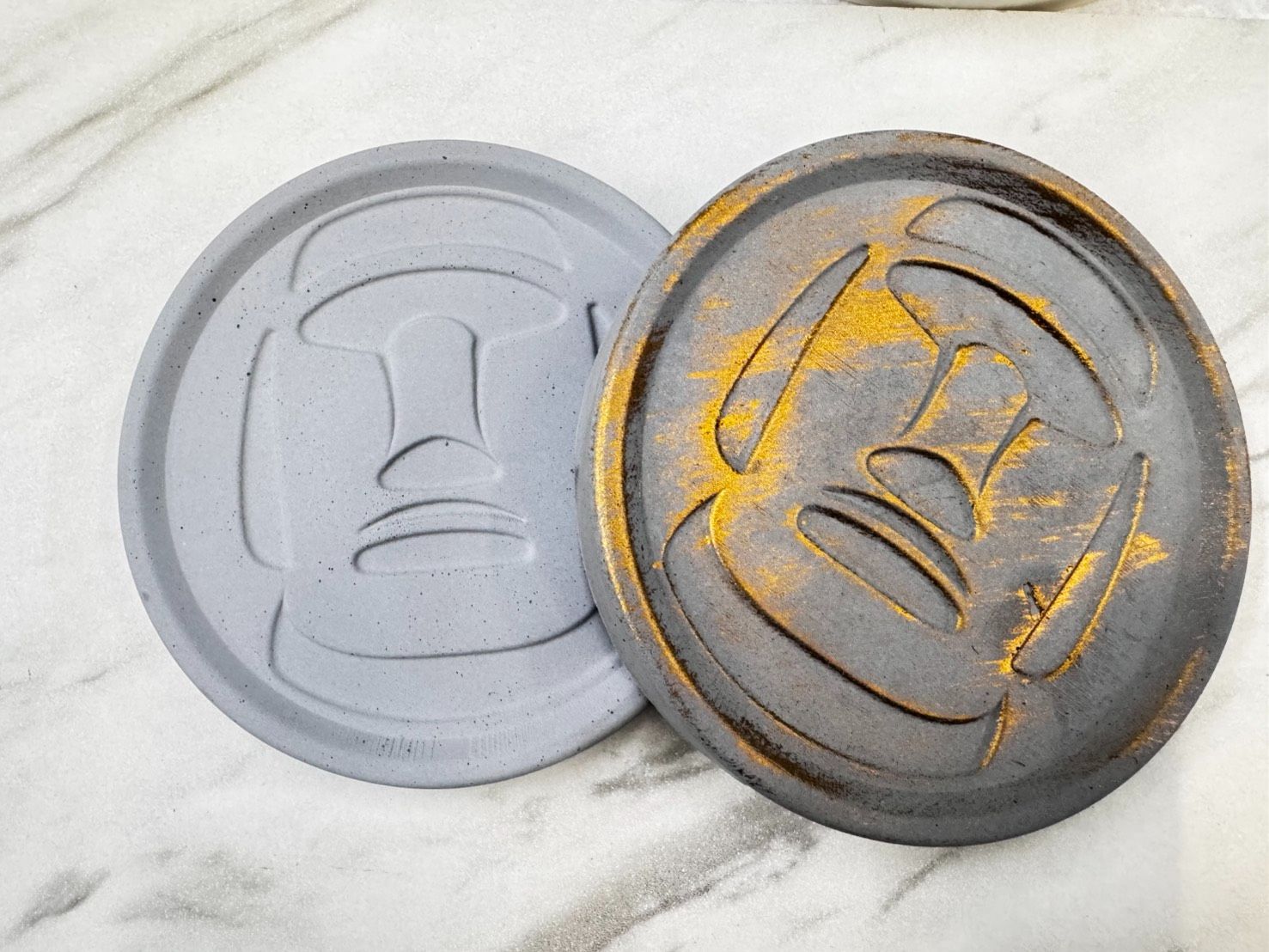 MOAI Relief Silicone Mold｜摩艾浮雕水泥杯墊