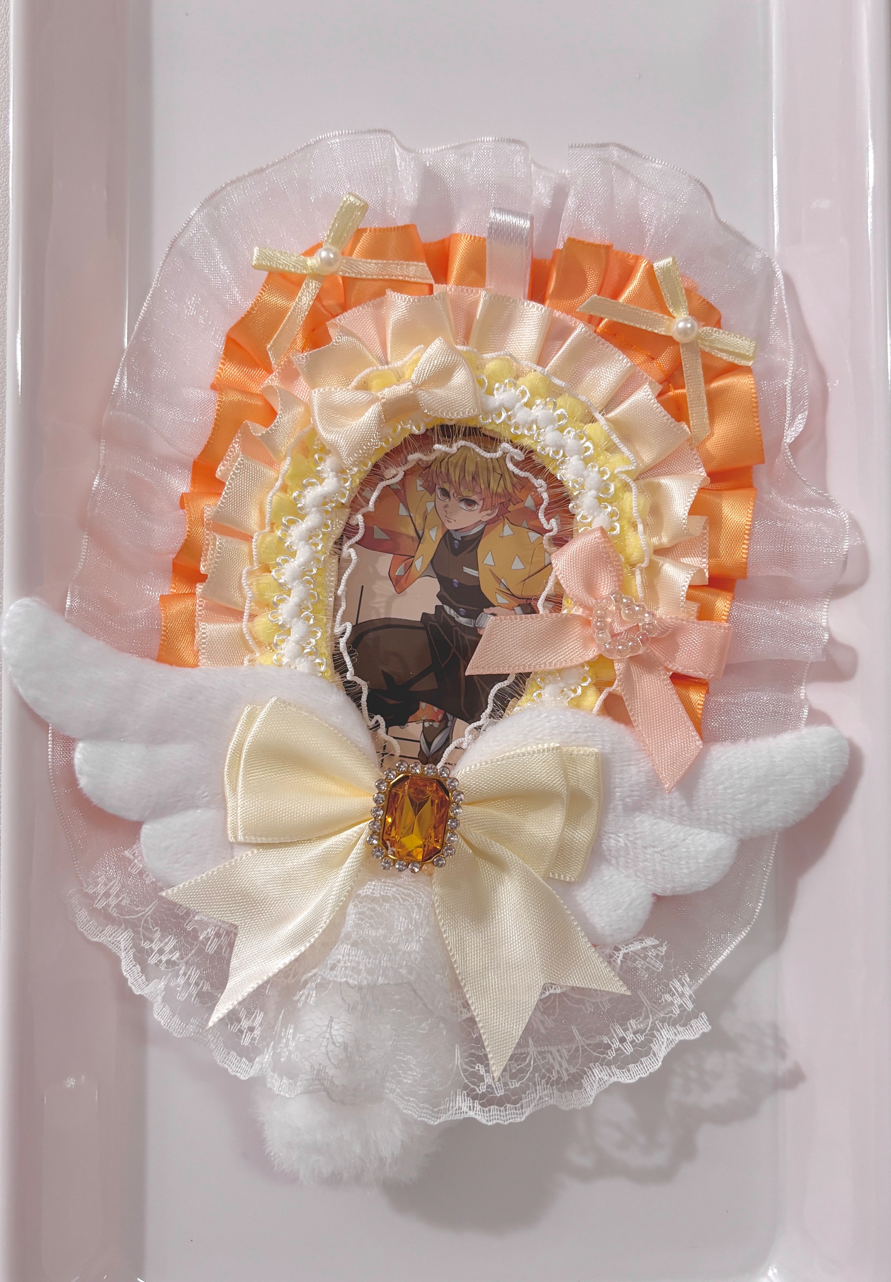 橘色系蕾絲卡套