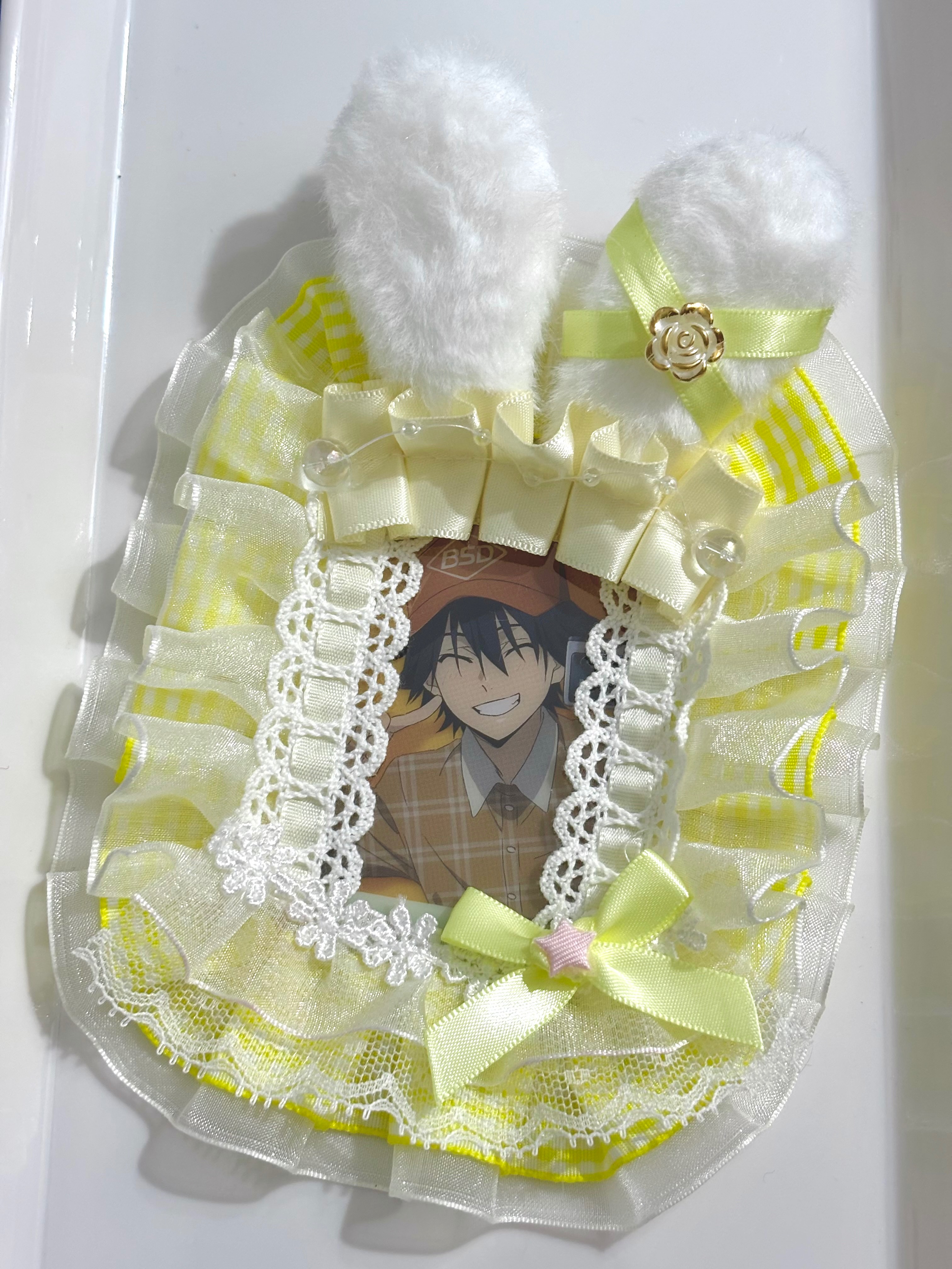 黃色系蕾絲卡套