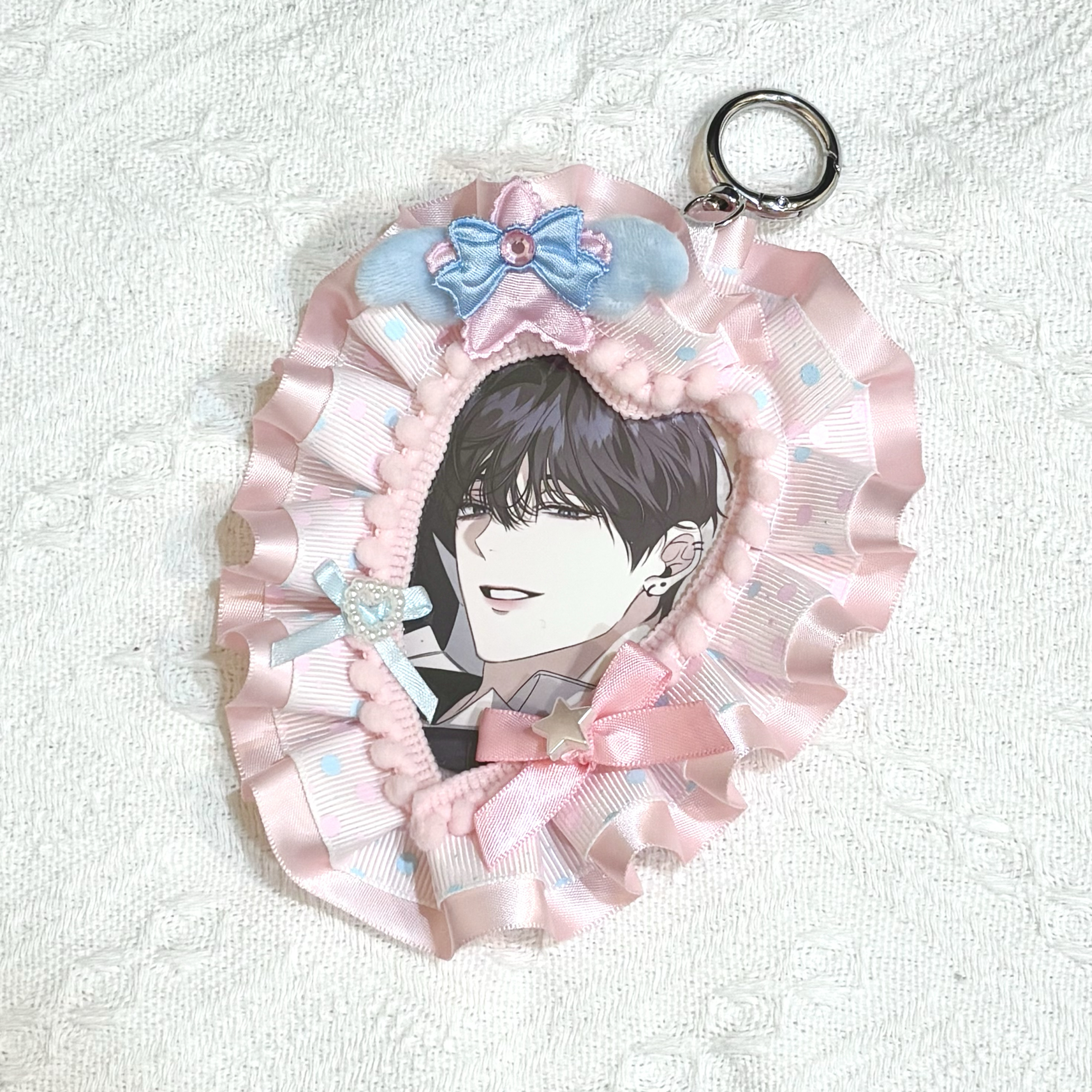 粉色系蕾絲卡套