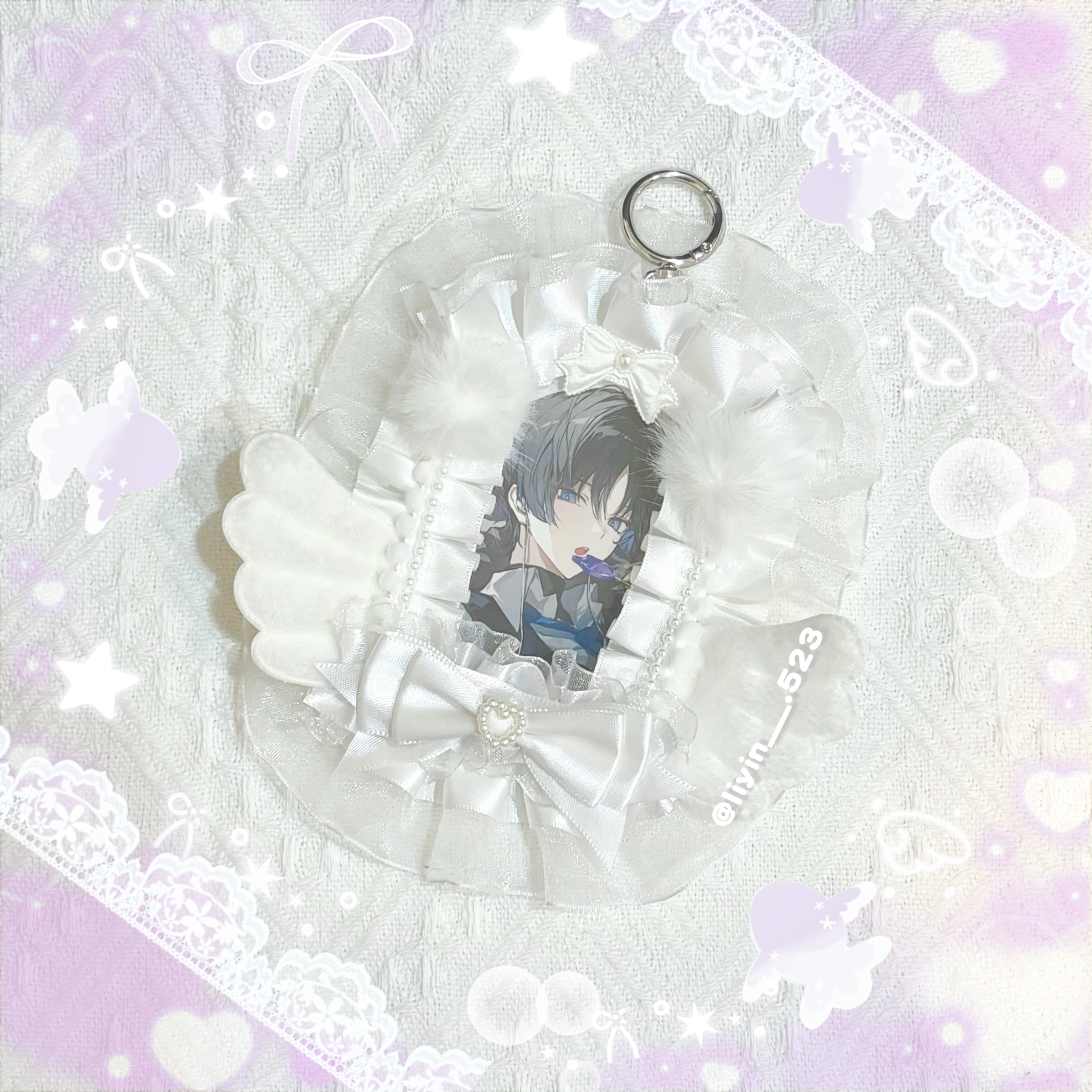 白色系蕾絲卡套