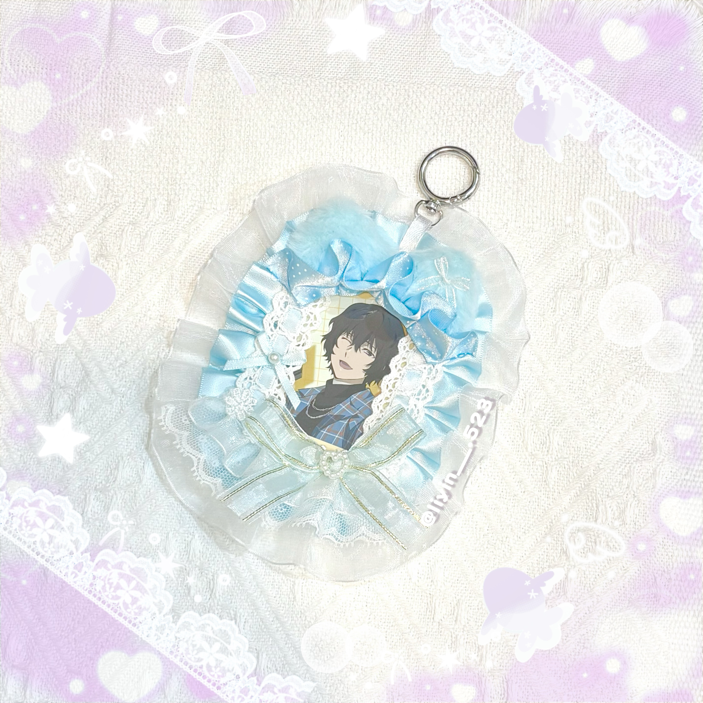 藍色系蕾絲卡套