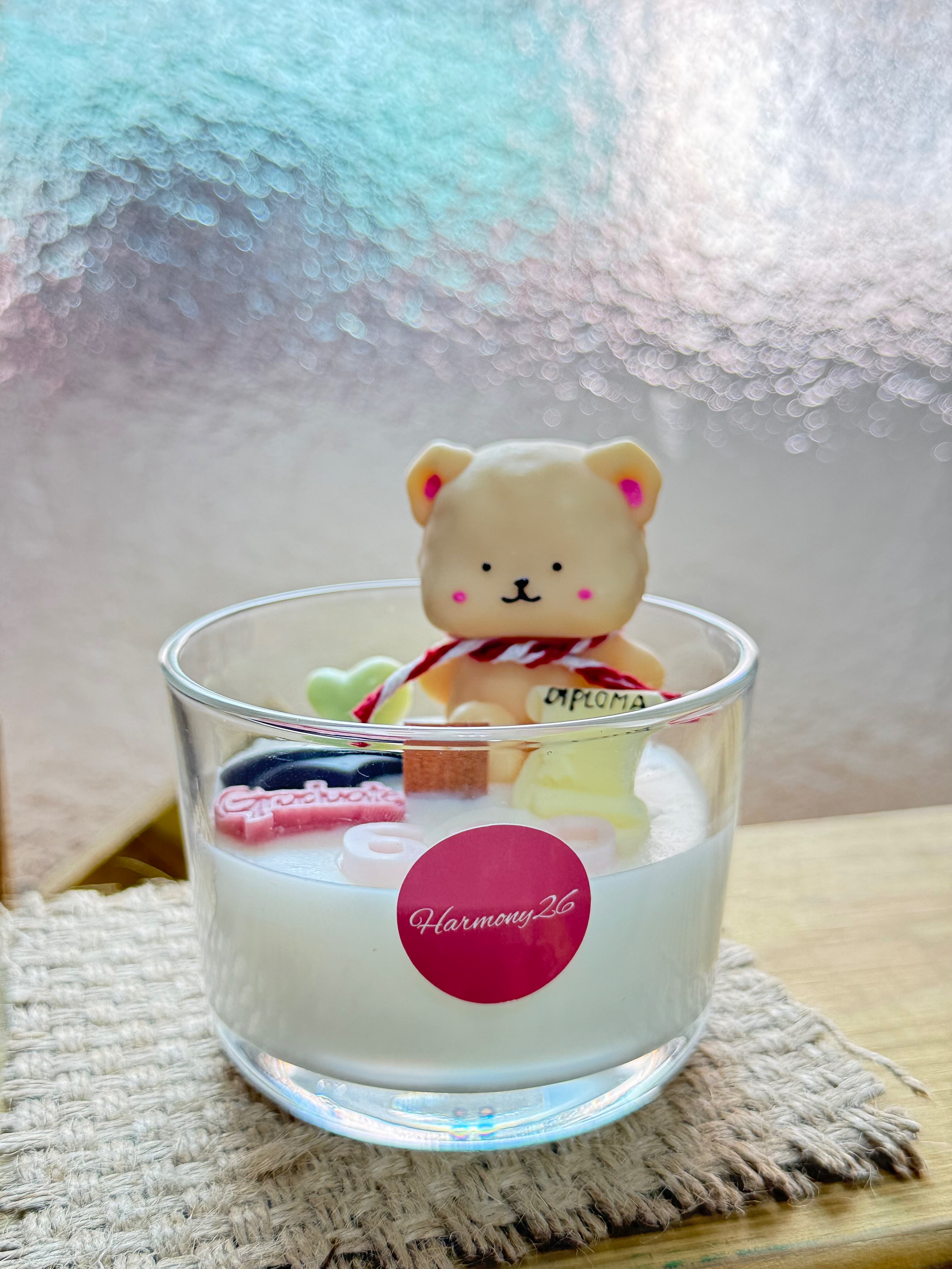 🎓💫 熊熊的光芒｜畢業限定蠟燭杯