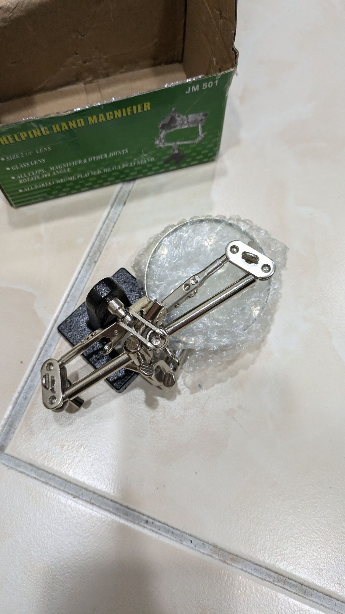 JM501 萬向多軸焊接台 精密電子焊接台 電路板維修焊接輔助夾 3倍放大鏡 電子維修工作台 焊台 電焊台 焊接台