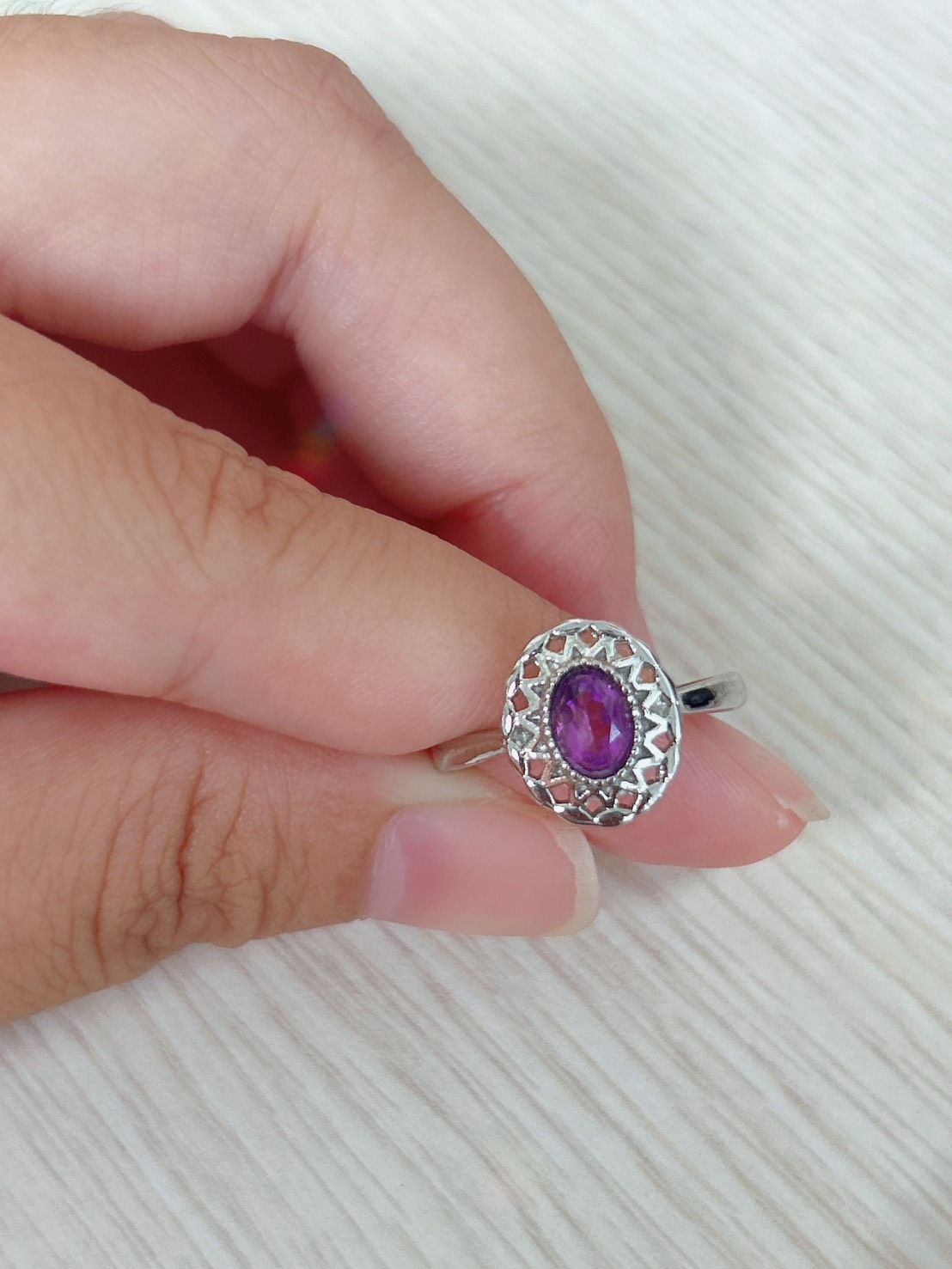 星語之眼・紫水晶戒指