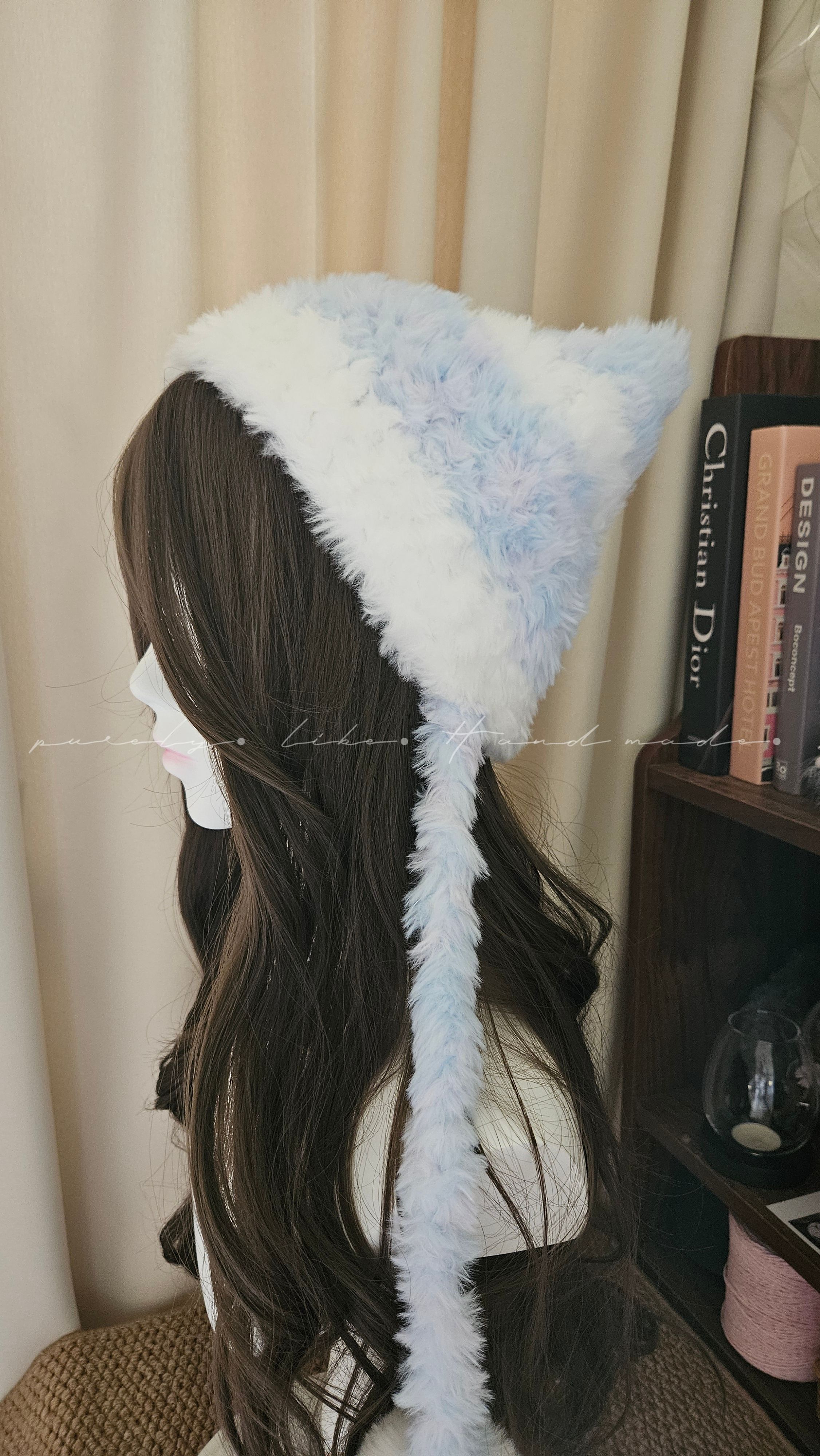 手工鉤織帽子／貓耳帽／護耳帽