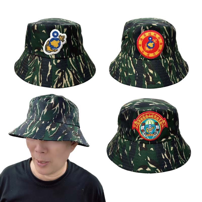 🔥軍風迷彩漁夫帽｜海軍陸戰隊臂章款式任選！