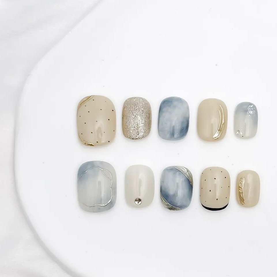 短甲款｜豆豆甲｜短方圓