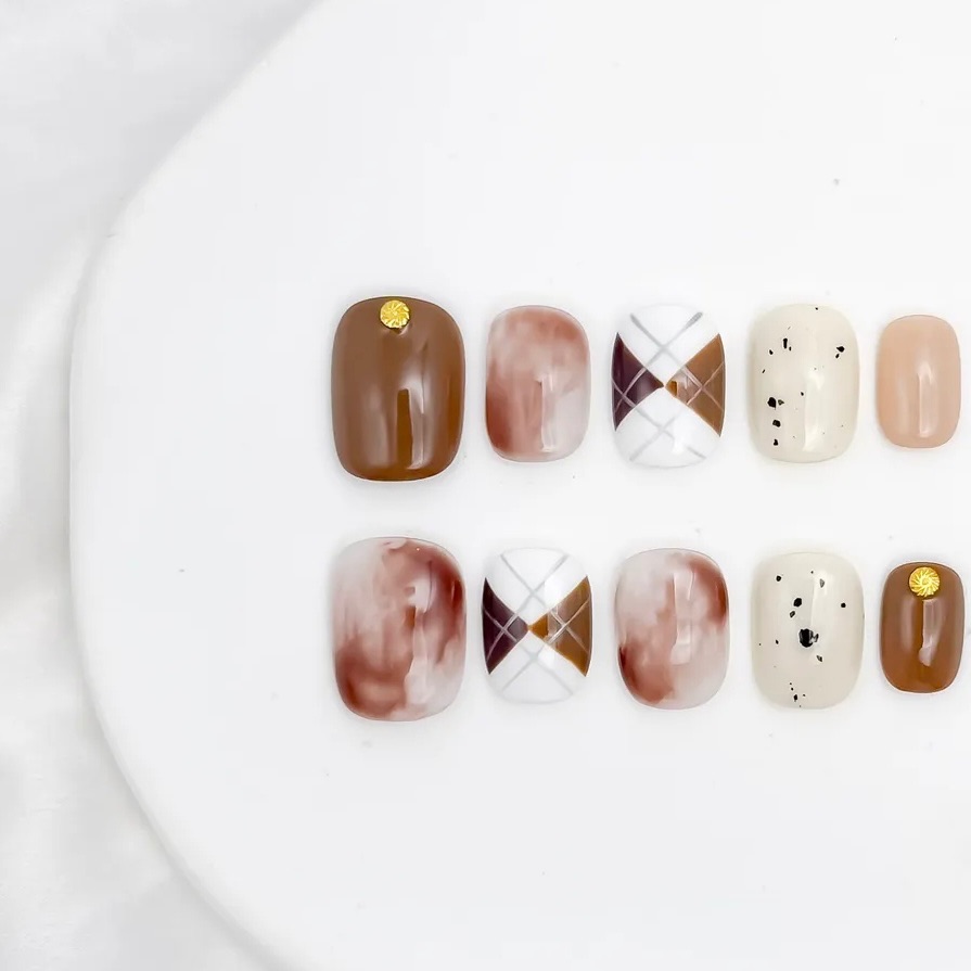 短甲款｜豆豆甲｜短方圓