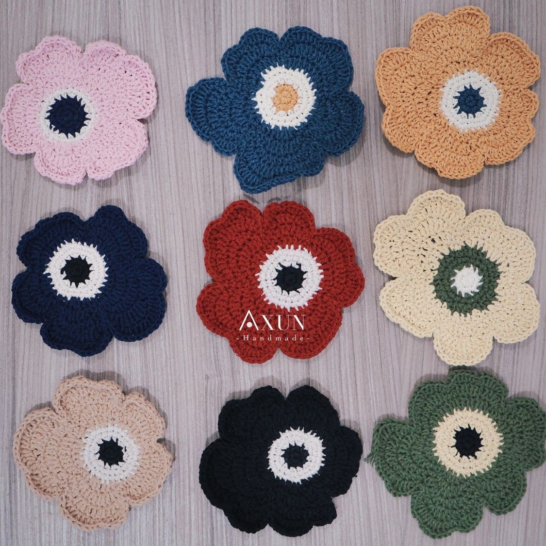 ＂你來配色＂不規則花花杯墊（微DIY）單個入