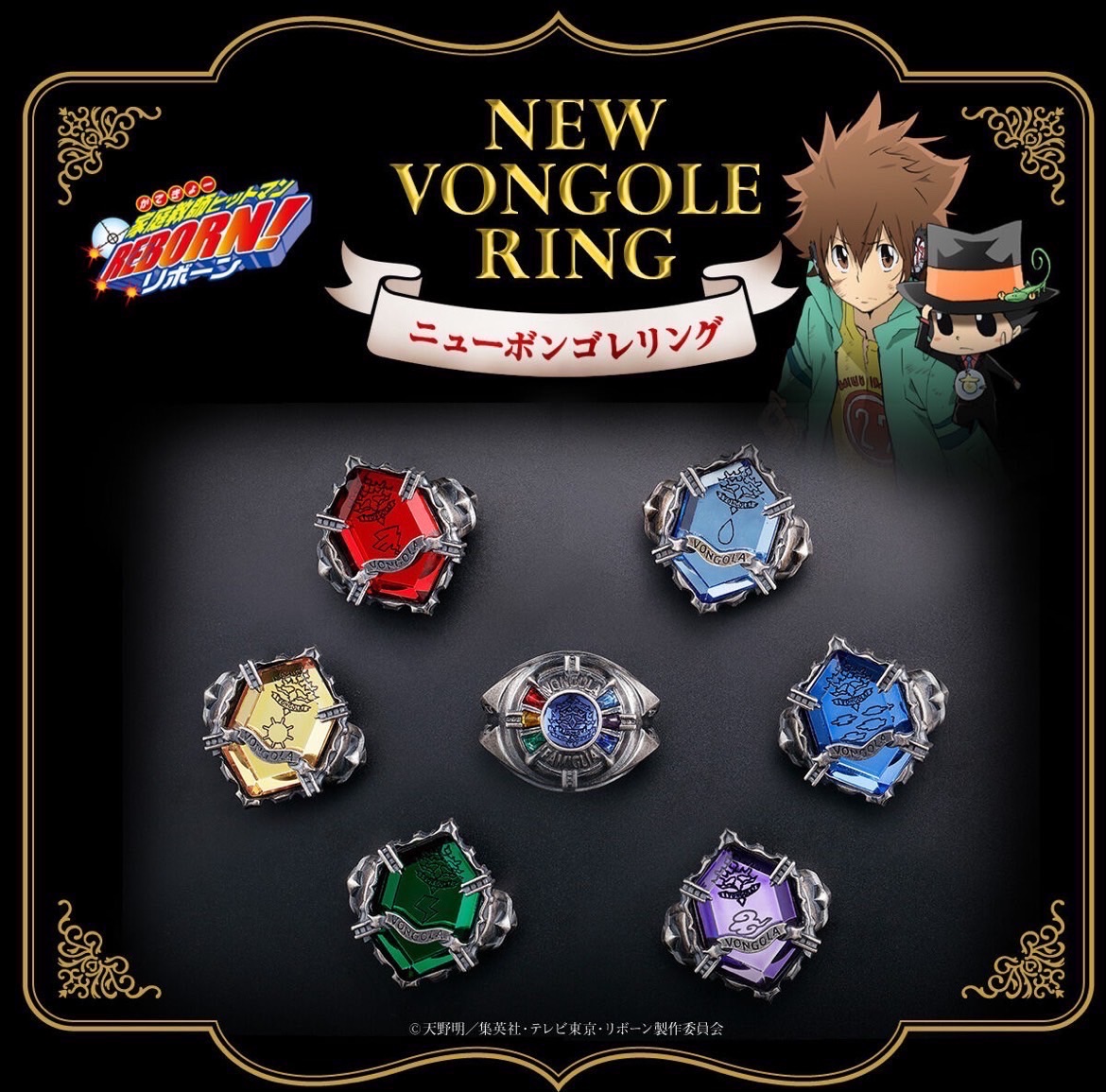 REBORN! 家庭教師 NEW VONGOLE RING 全銀戒指系列
