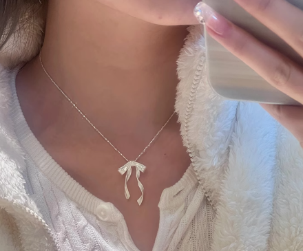 『預購』925純銀飄帶蝴蝶結項鍊🎀