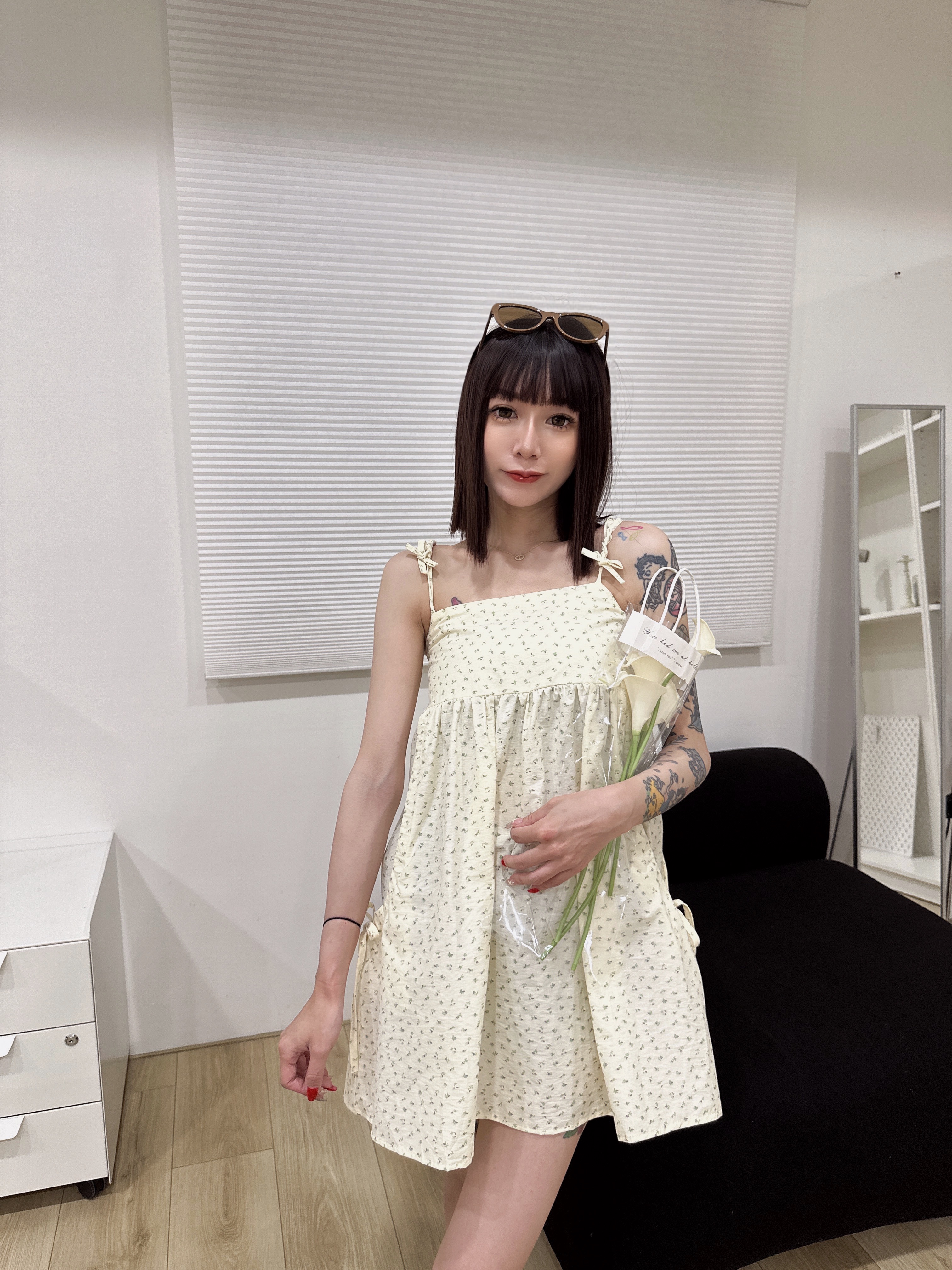 小清新碎花洋裝