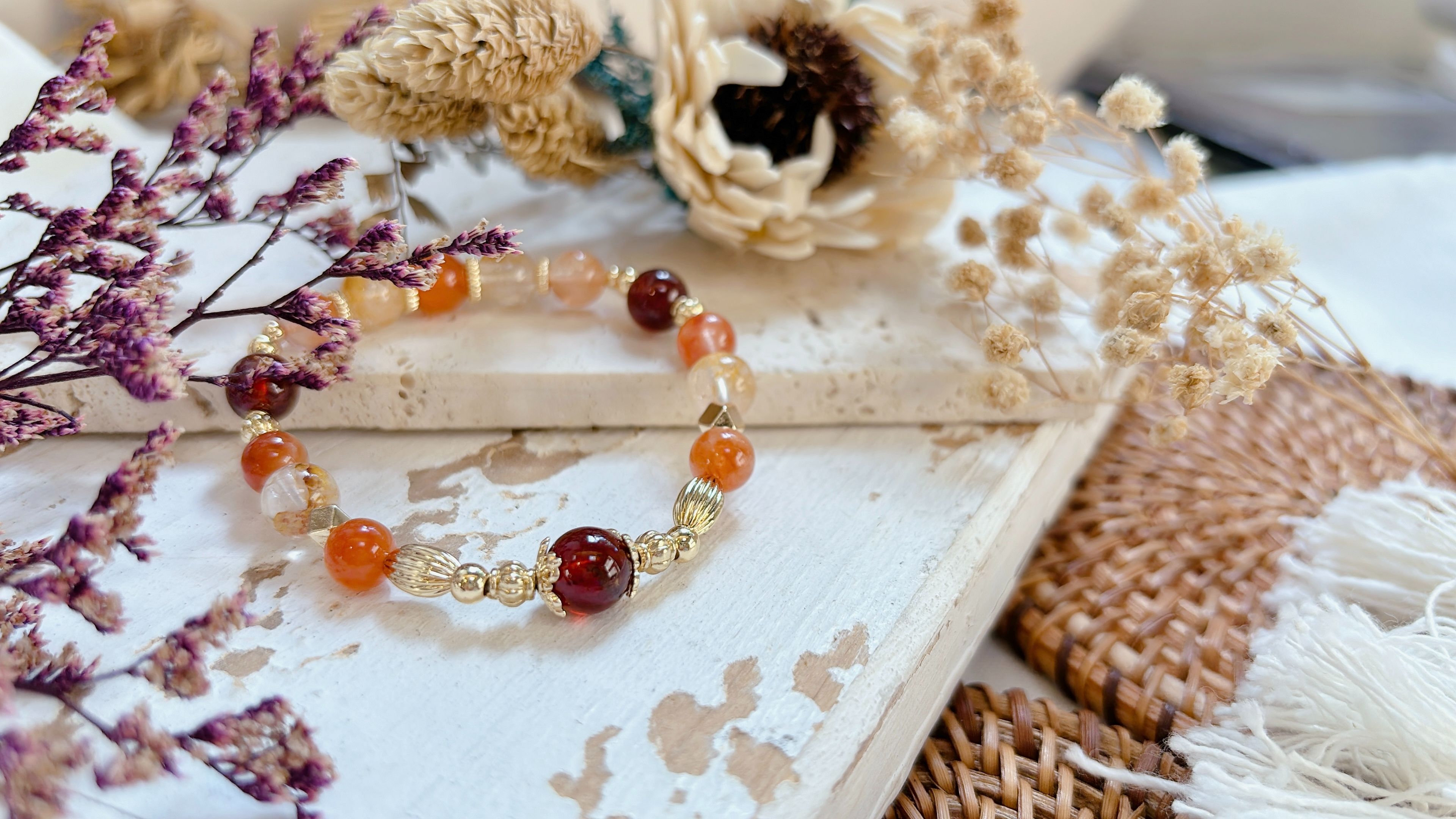 現貨。設計款手鍊。橙色系