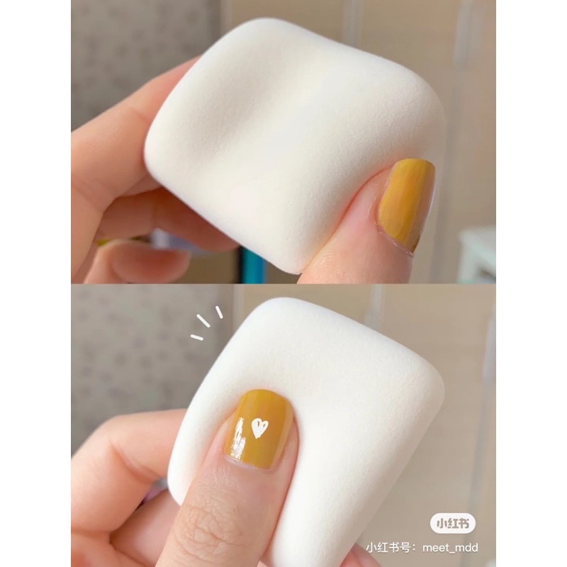 Q彈棉花糖⋯竟然是個粉撲！乾溼兩用（附盒子）