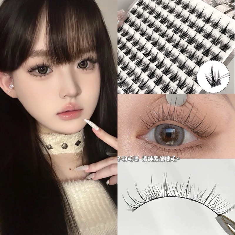 👼🏻媽生款空氣睫MJ08 超細梗0.05 🐈‍⬛純野小惡魔單簇假睫毛自然凌亂款