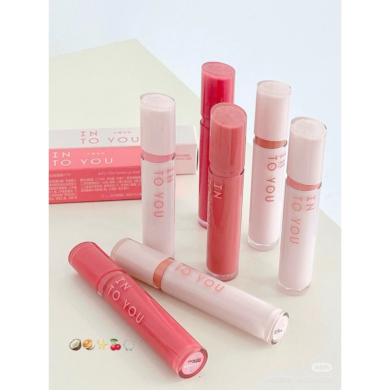 🍒🎧新品不沾杯🫧 ͛.*INTO YOU鏡光唇釉 絲絨唇釉