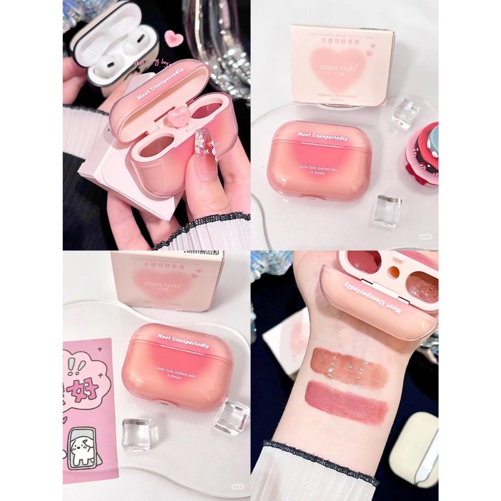 這不是Air pods！💗戈戈舞雙拼唇釉 唇凍+唇霜組合💭
