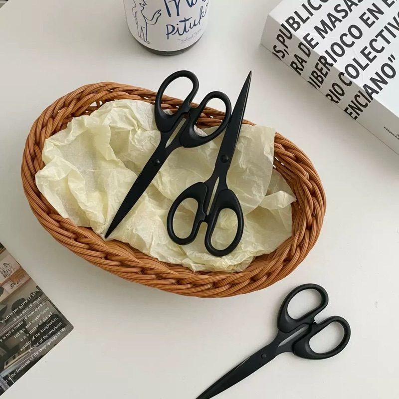 辦公文具手工美工剪紙剪刀純黑色剪刀✂️