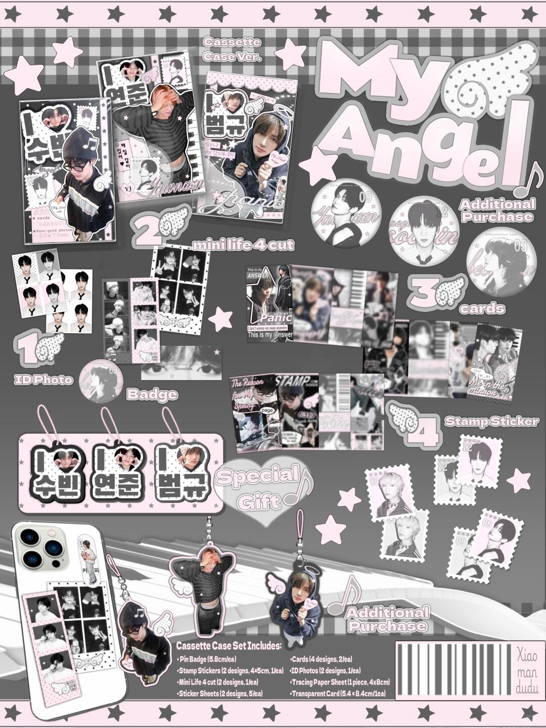 ‧₊˚. 🪽三崔天使磁带盒SET ໒꒱˚｡⋆༚✧