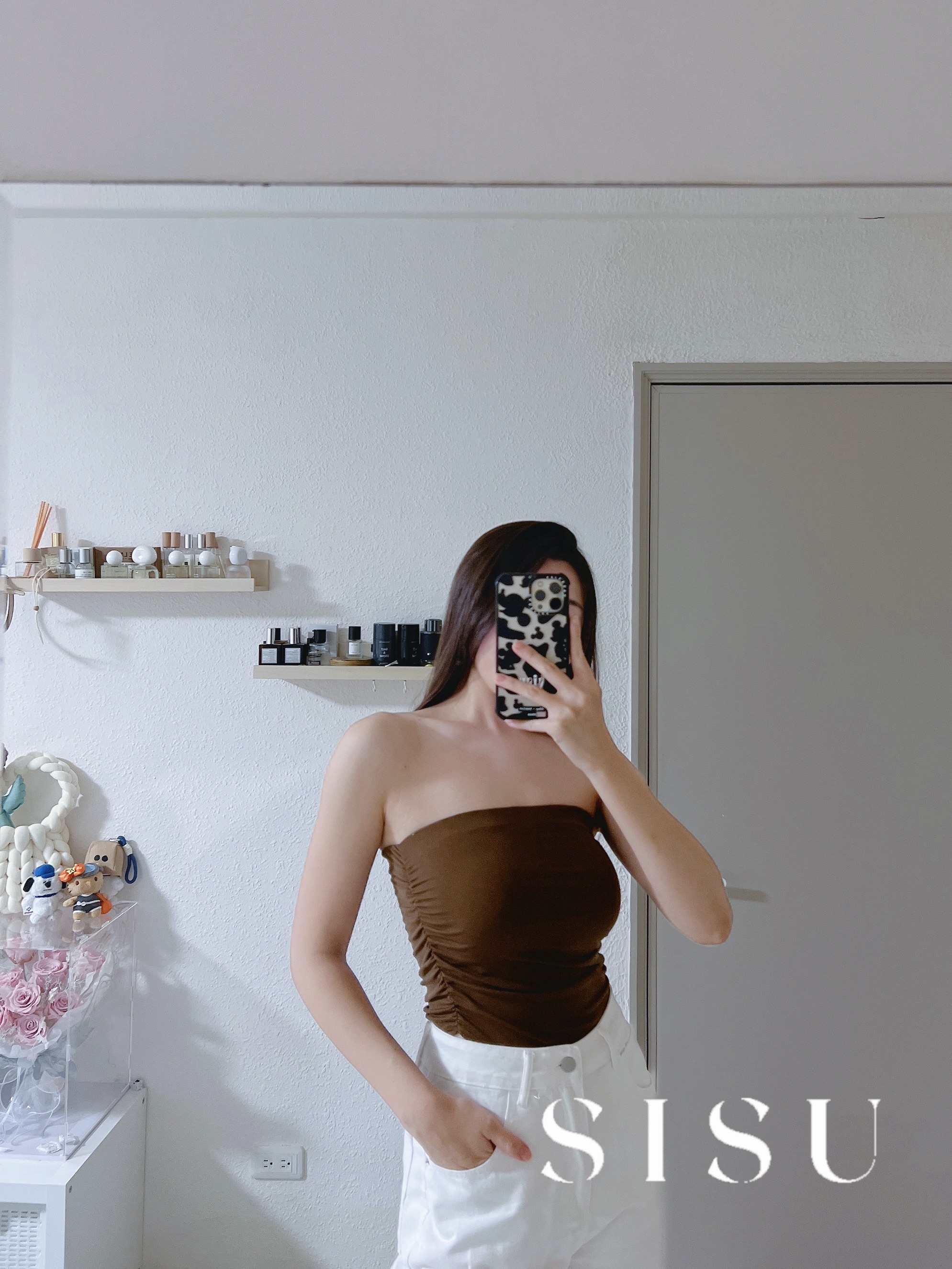 萊賽爾抓皺長版平口Bra top