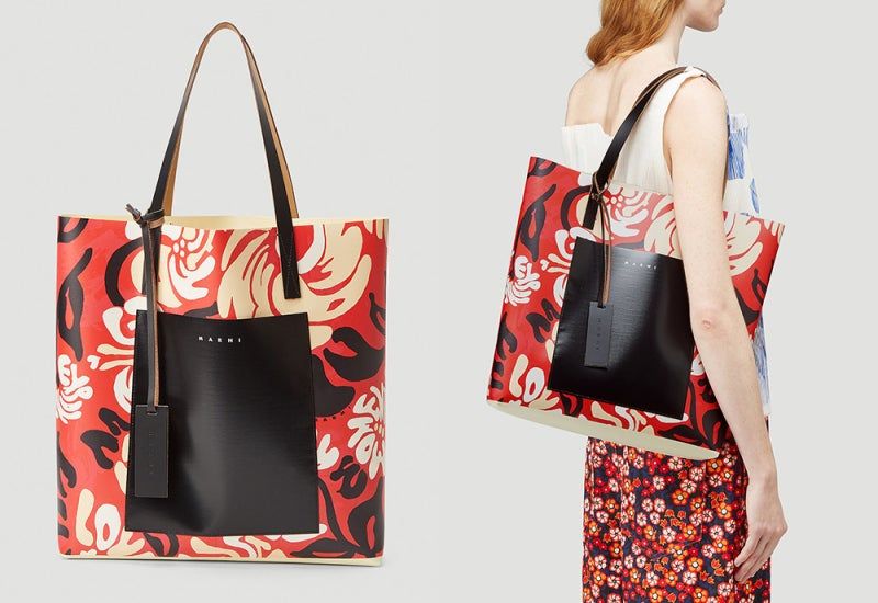 Marni Museo EUPHORIA 標誌花卉印花PVC托特包 現貨
