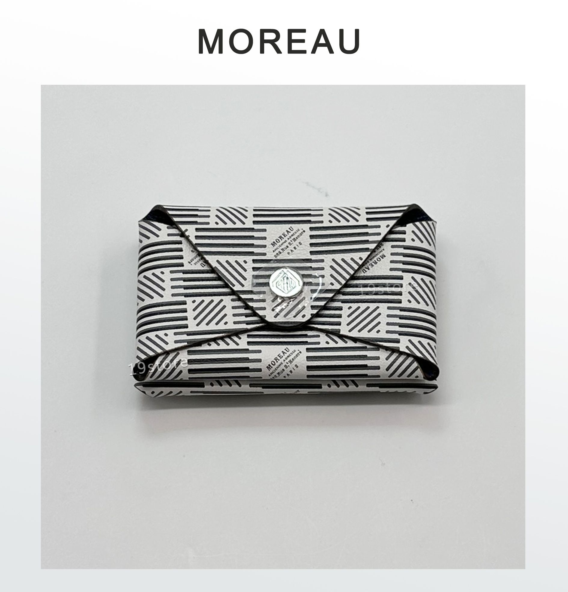 全新 現貨 法國百年Moreau Paris 雙面雙層翻蓋釦式 卡片夾/名片夾 低調簡約