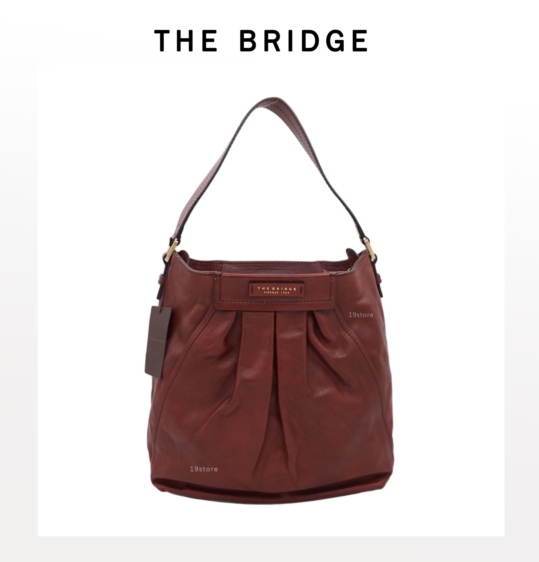 義大利 The Bridge Ginori 牛皮肩背 Hobo 包 ｜溫潤焦糖棕🤎