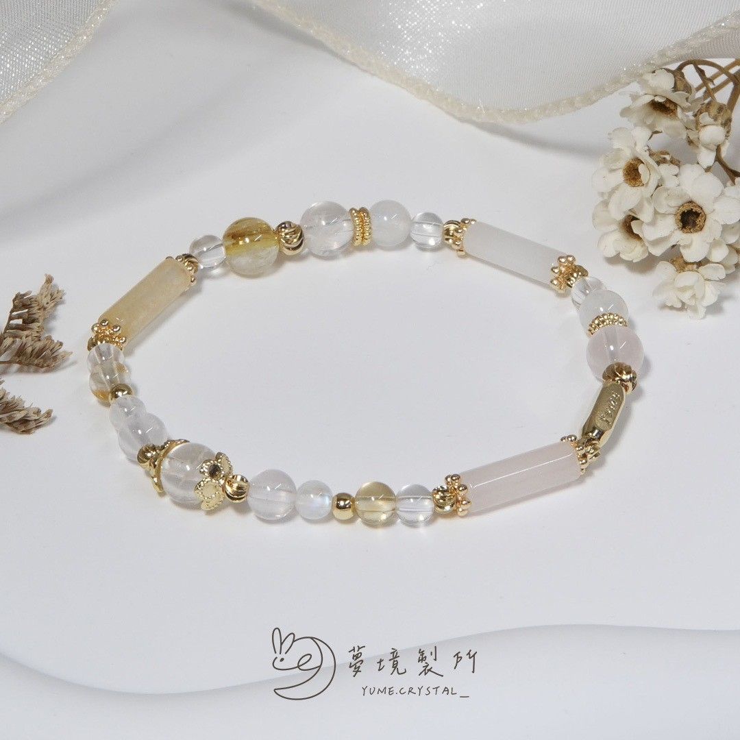 夏日序曲系列🌸淺粉黃色系（長條珠款）