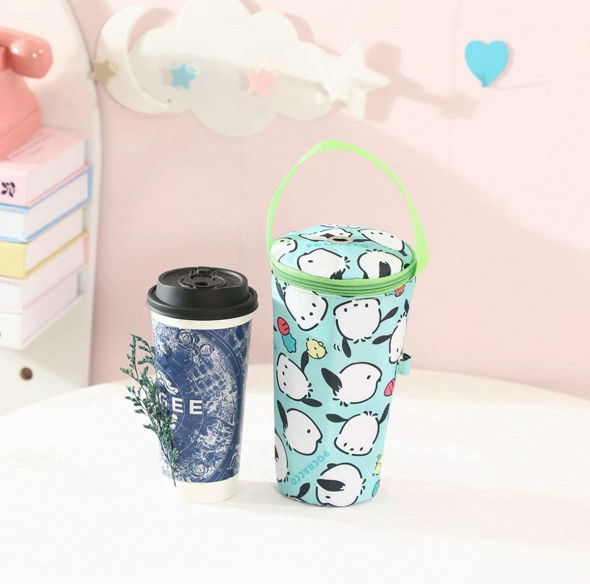 🌟 爆萌登場！卡通奶茶杯袋 🌟怕洽狗大耳狗款