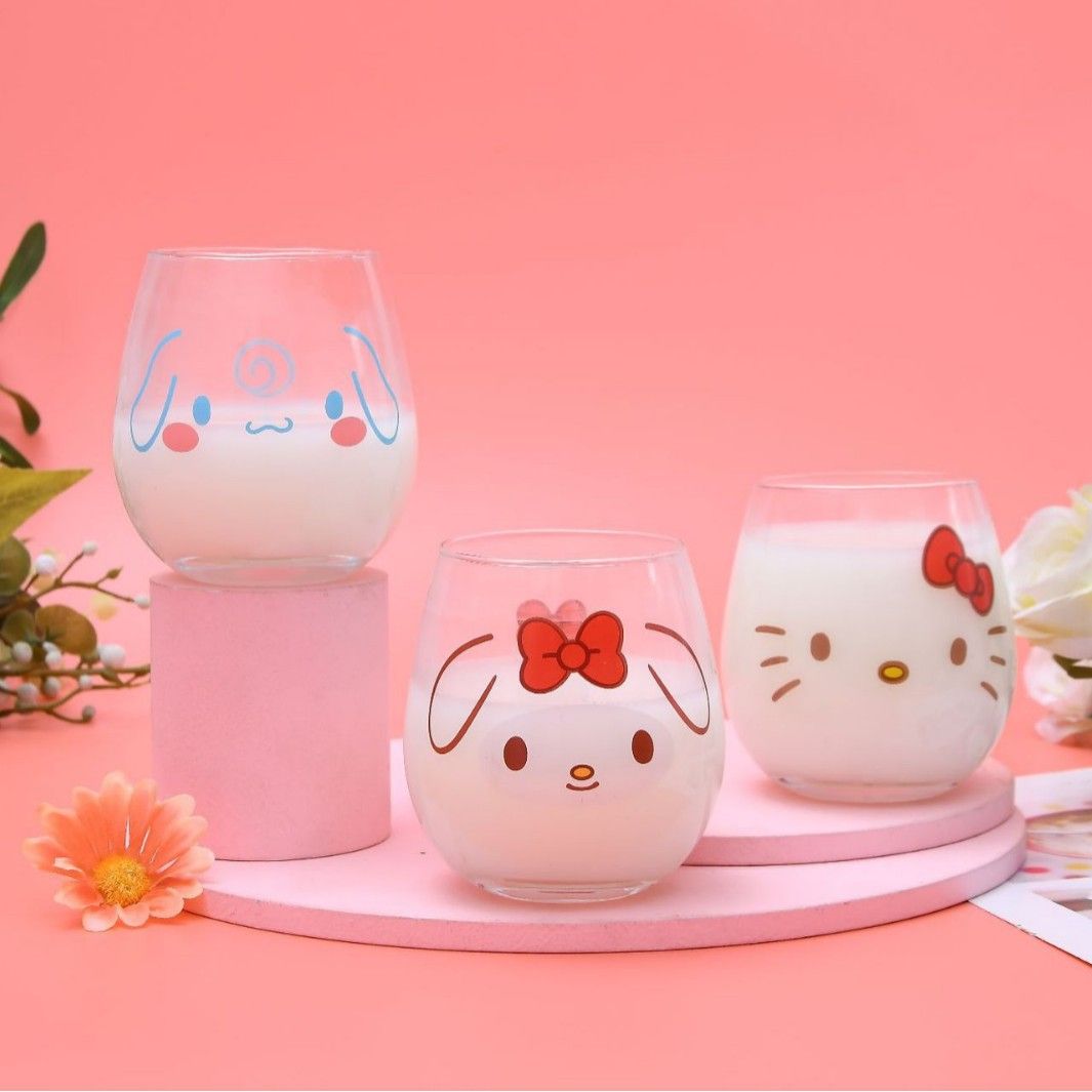 😤三麗鷗玻璃杯｜傲嬌也要可愛喝💖（400ML）🚀 快速出貨！現貨不用等！