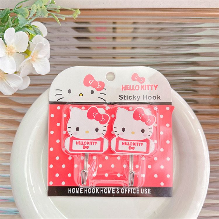 Sanrio/史迪奇頭型無痕掛勾2入組｜Kitty/布丁狗/大耳狗/酷洛米｜快速出貨