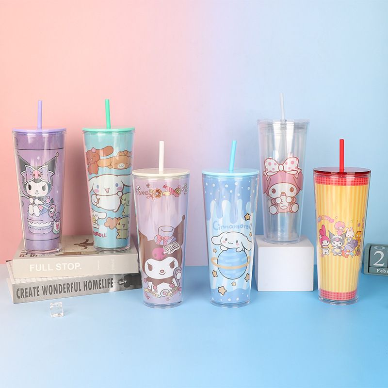 【三麗鷗大容量冷飲杯｜700ML吸管杯】 庫洛米／大耳狗／美樂蒂多款任選 快速到貨