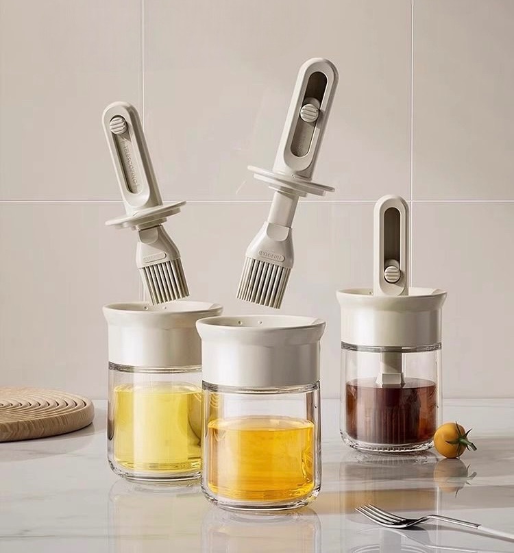 24H出貨台灣現貨❤️油刷烤肉刷 伸縮硅膠油刷燒烤刷子 油刷油瓶 玻璃家用耐高溫油刷