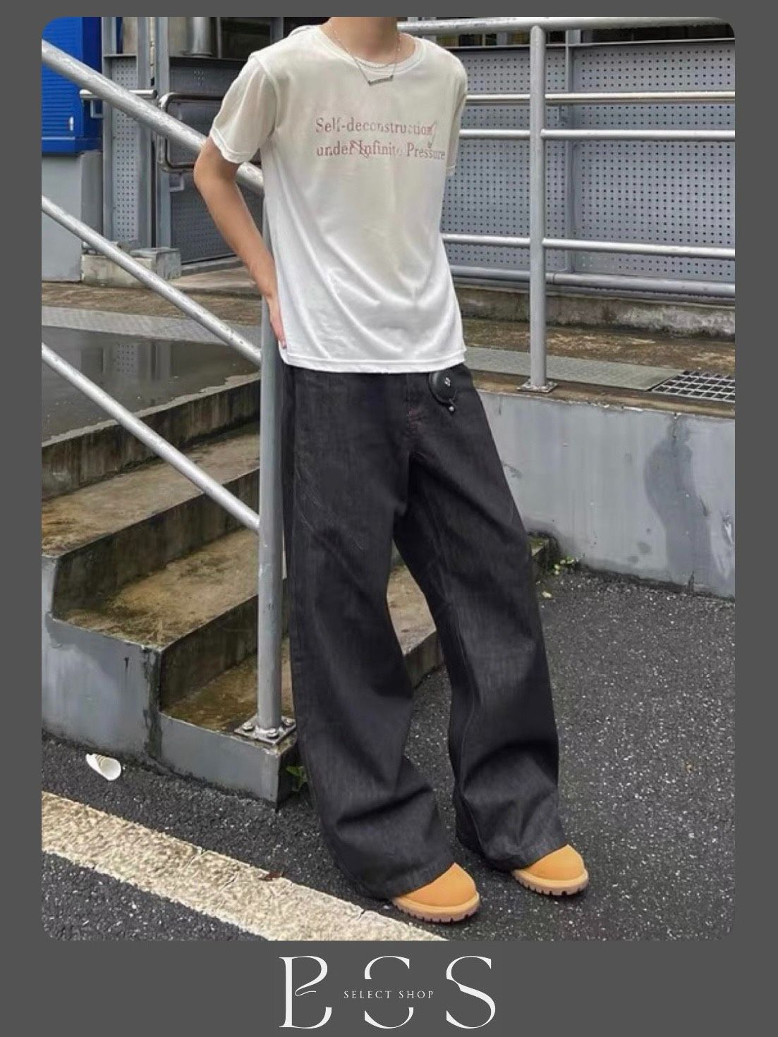 [BSS] 預購 自我解構印字水洗做舊亞麻短袖｜Self-deconstruction Tee 美式復古