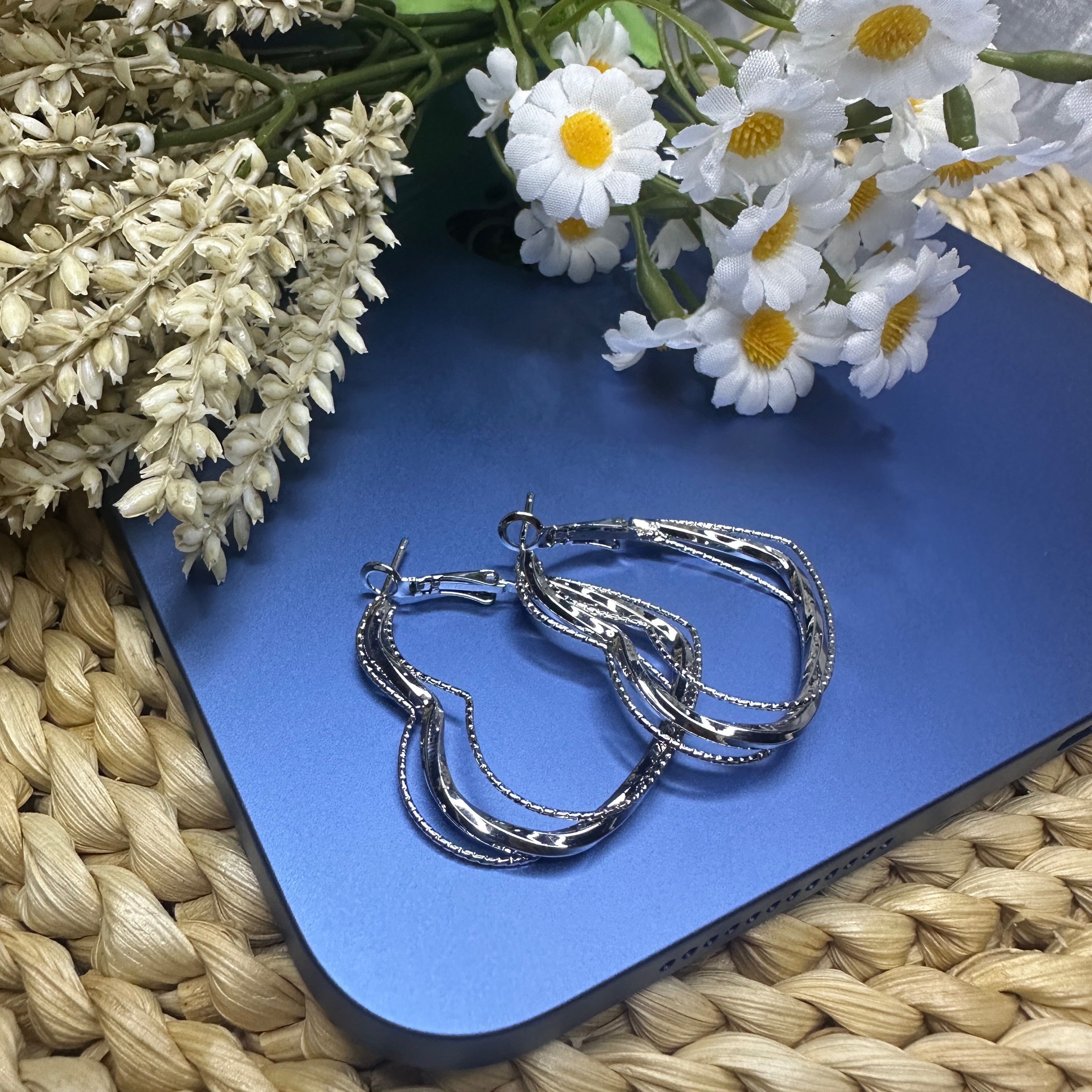 [925銀針]歐美金屬愛心銀耳環