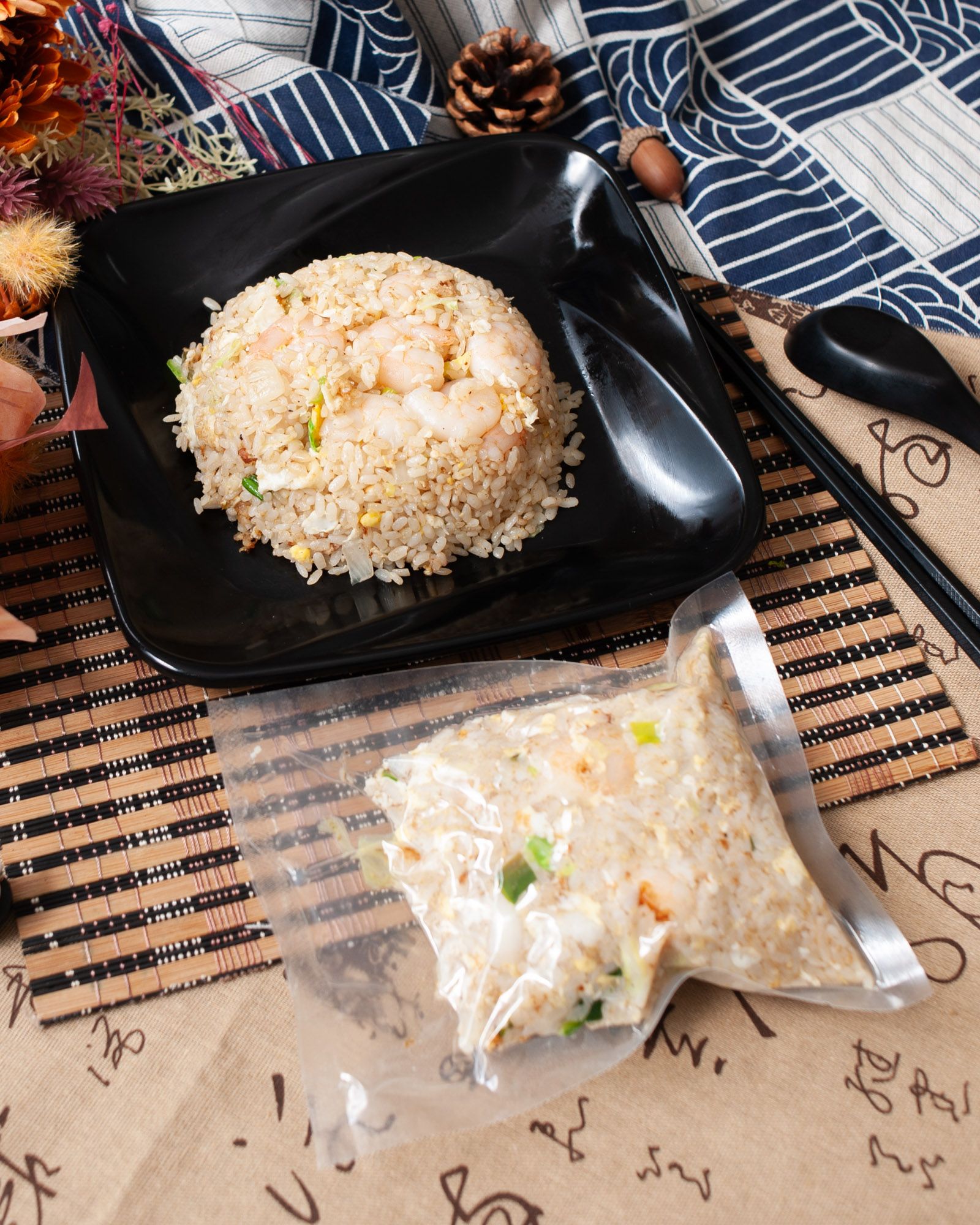 高麗菜蝦仁花椰菜米炒飯（70%花椰菜米）