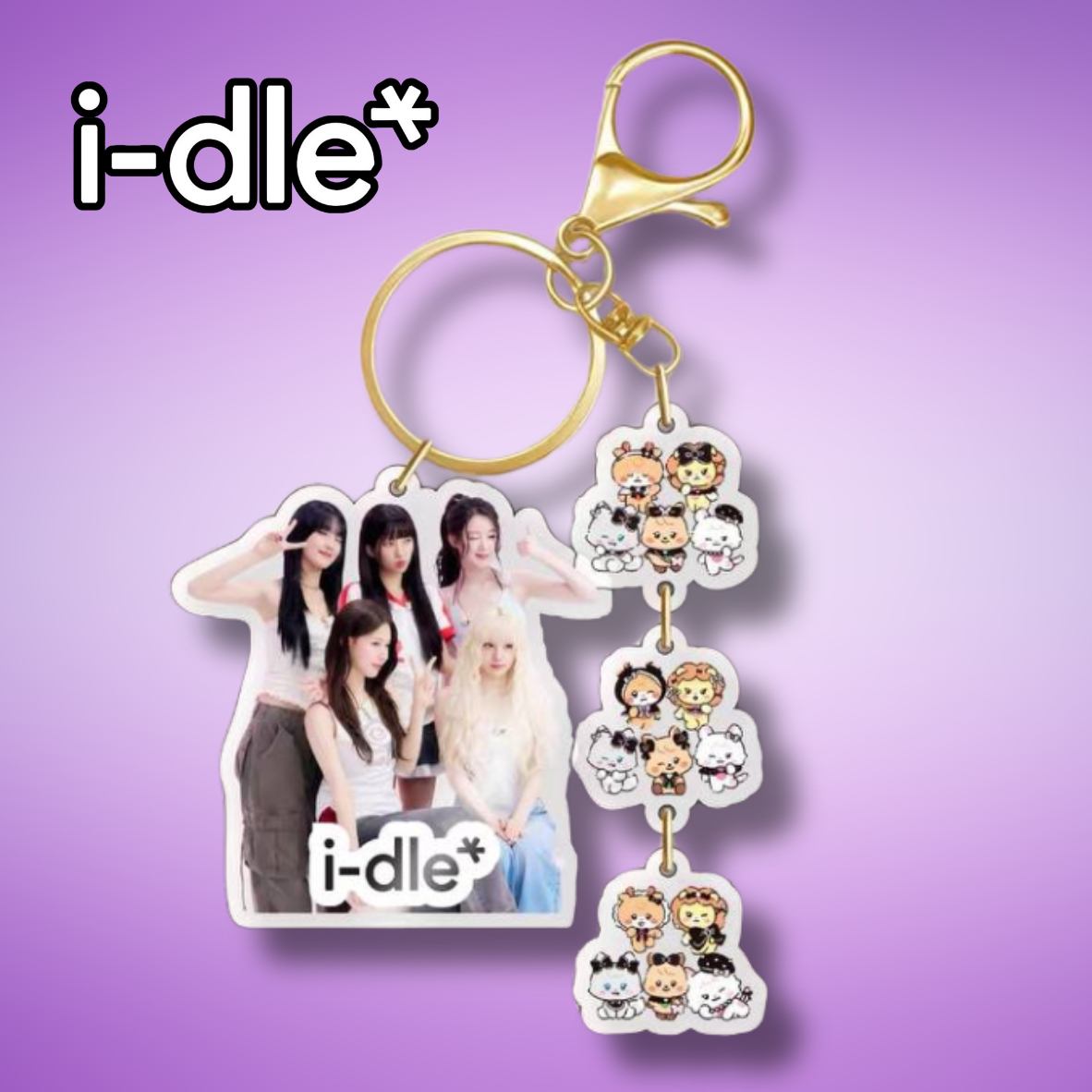 女娃節目合照搭配nini超可愛鑰匙圈💗💗💗