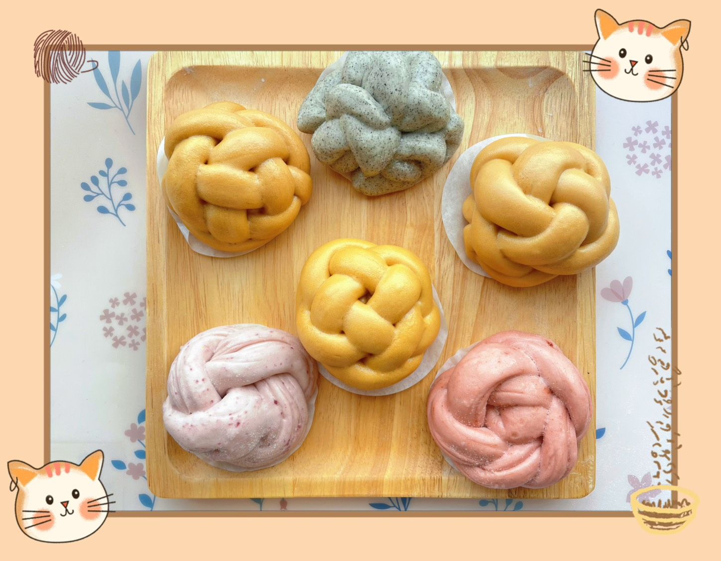 無造型鮮奶饅頭花捲