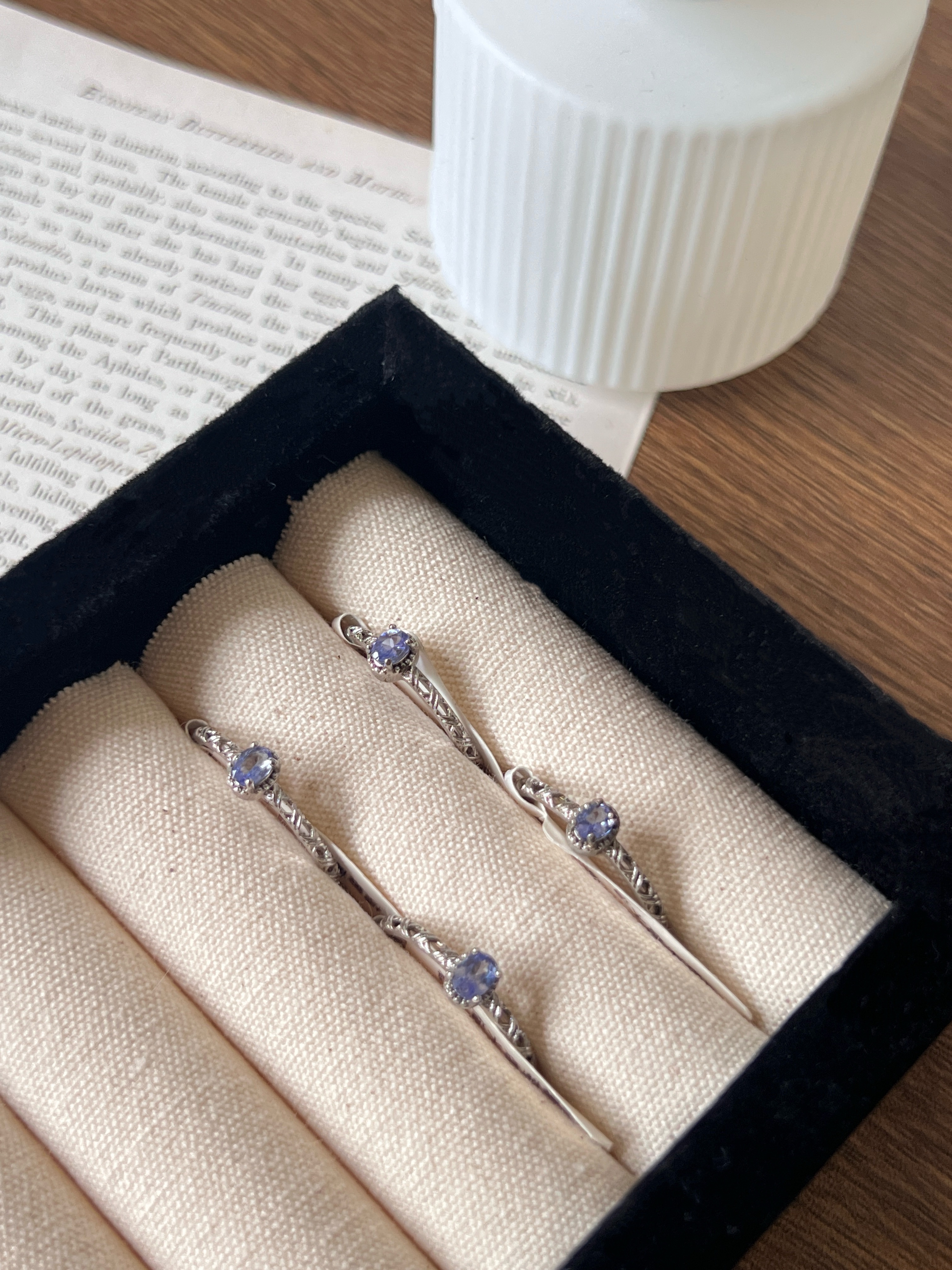 ℙ𝕦𝕗𝕗𝕤｜丹泉坦桑石戒指｜可調式戒圍