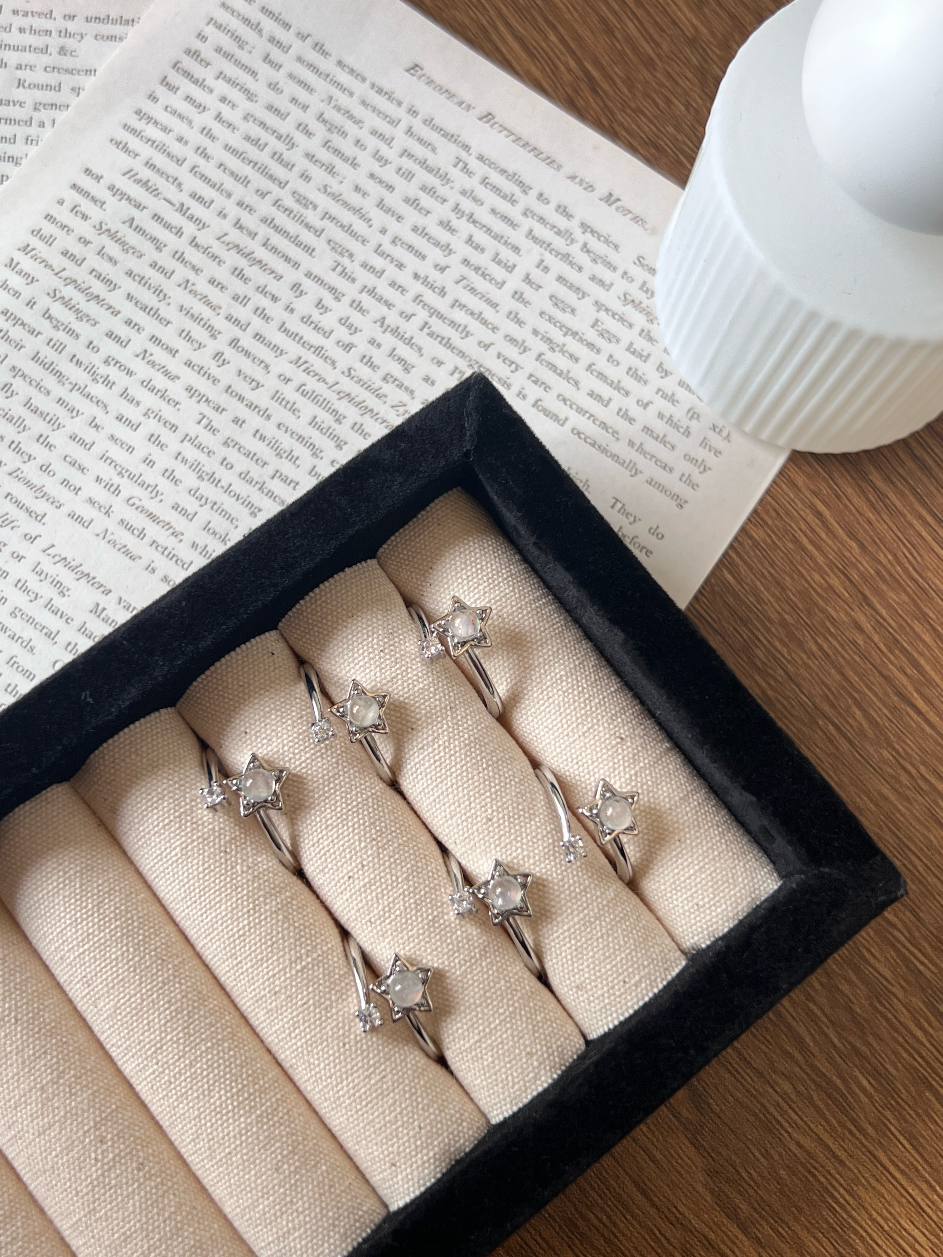 ℙ𝕦𝕗𝕗𝕤｜月光石戒指｜可調式戒圍