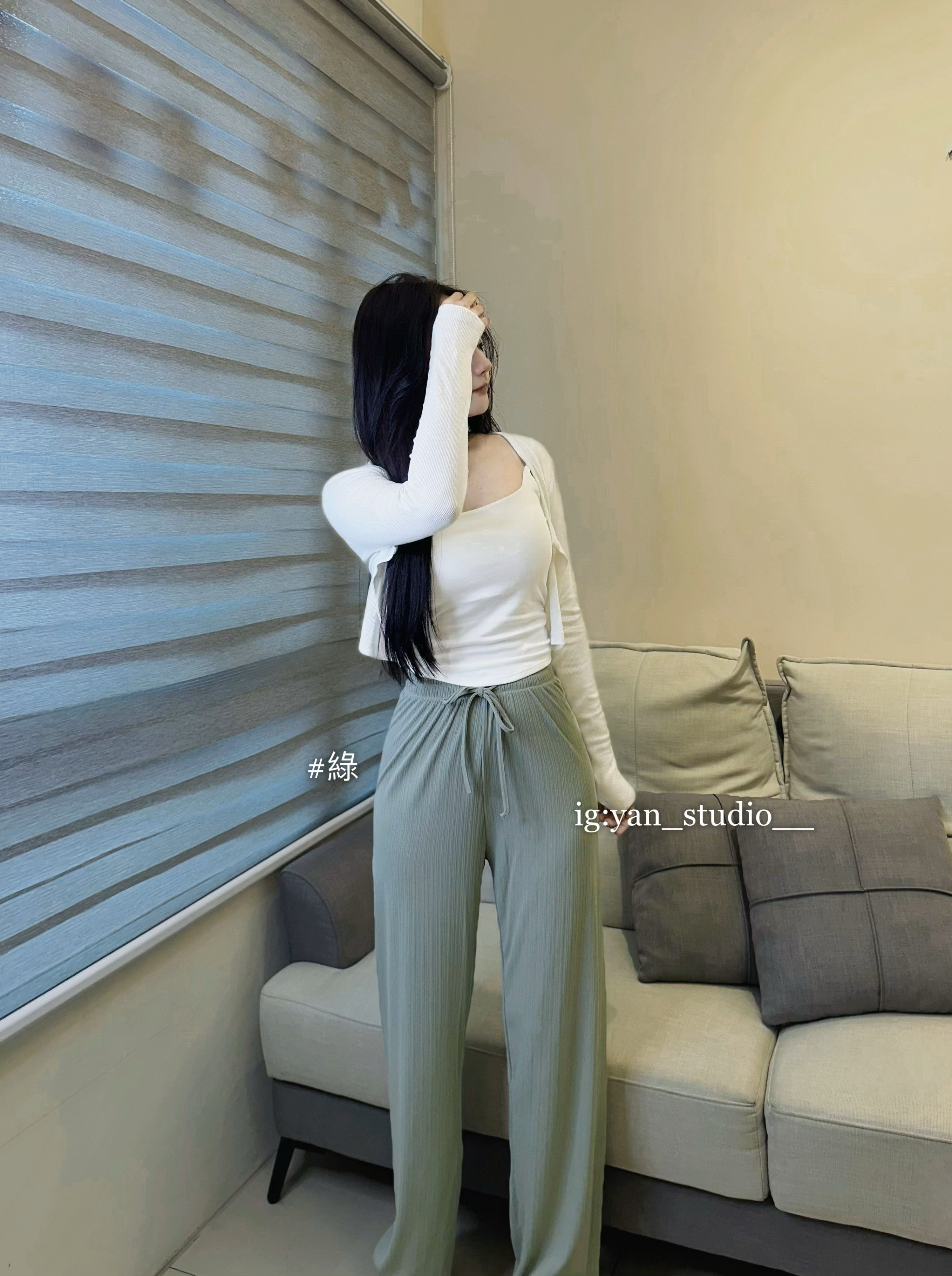 夏日必備．冰絲涼感 防曬高腰寬褲！