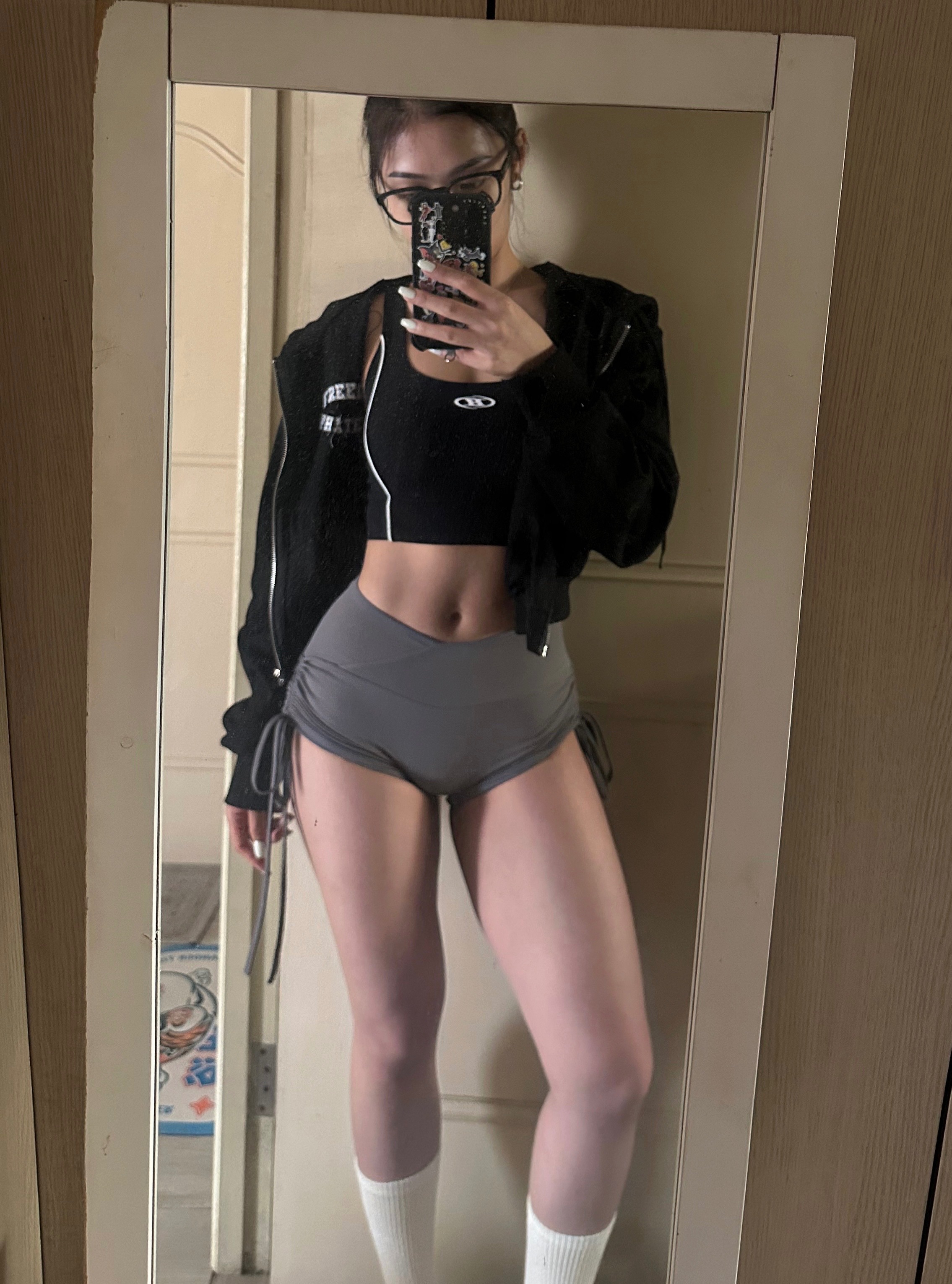 𝟏𝟓’ 翹臀側綁帶瑜伽短褲🍑