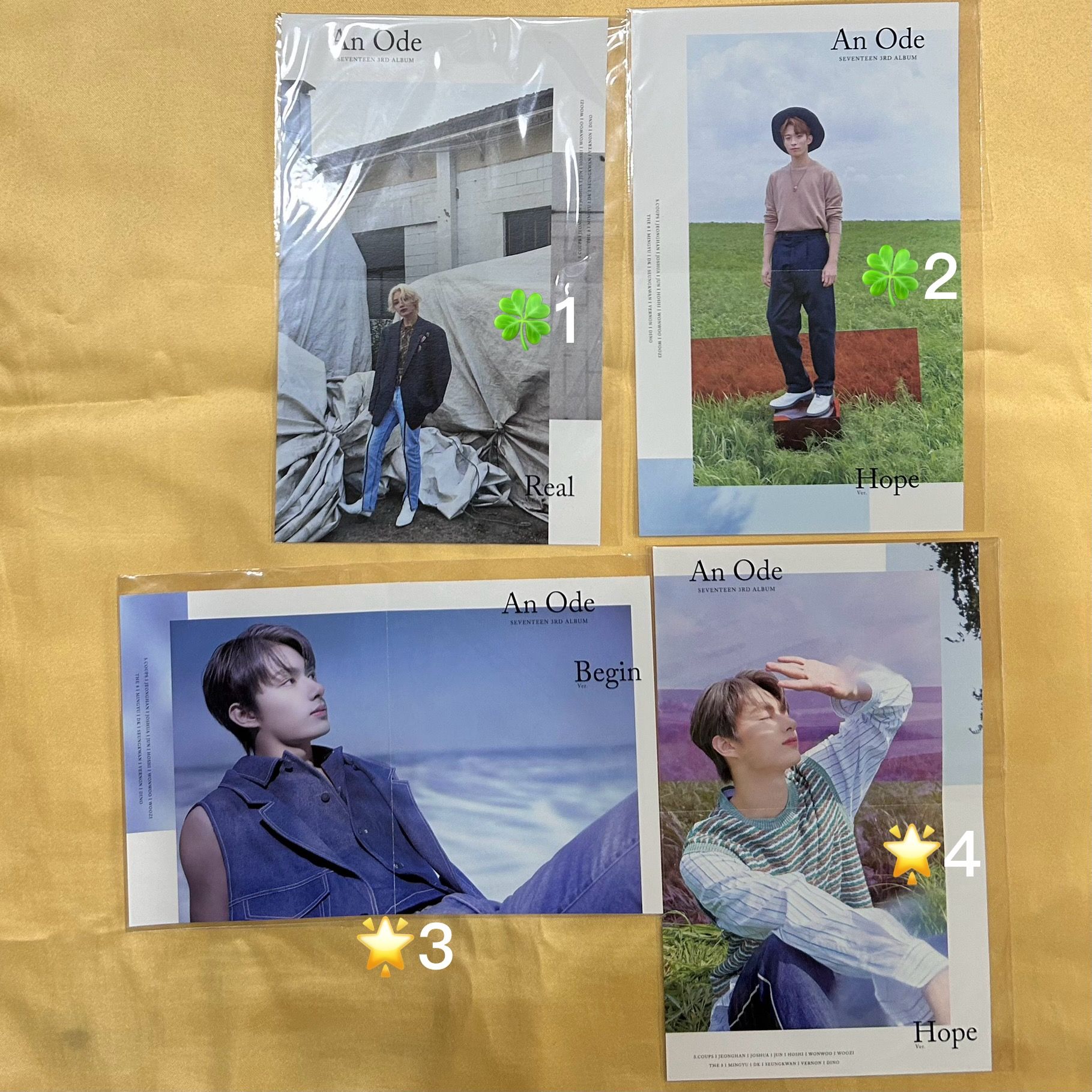 小海報、專輯變化卡、書籤、俊克拉盤（🍀需帶🌟）