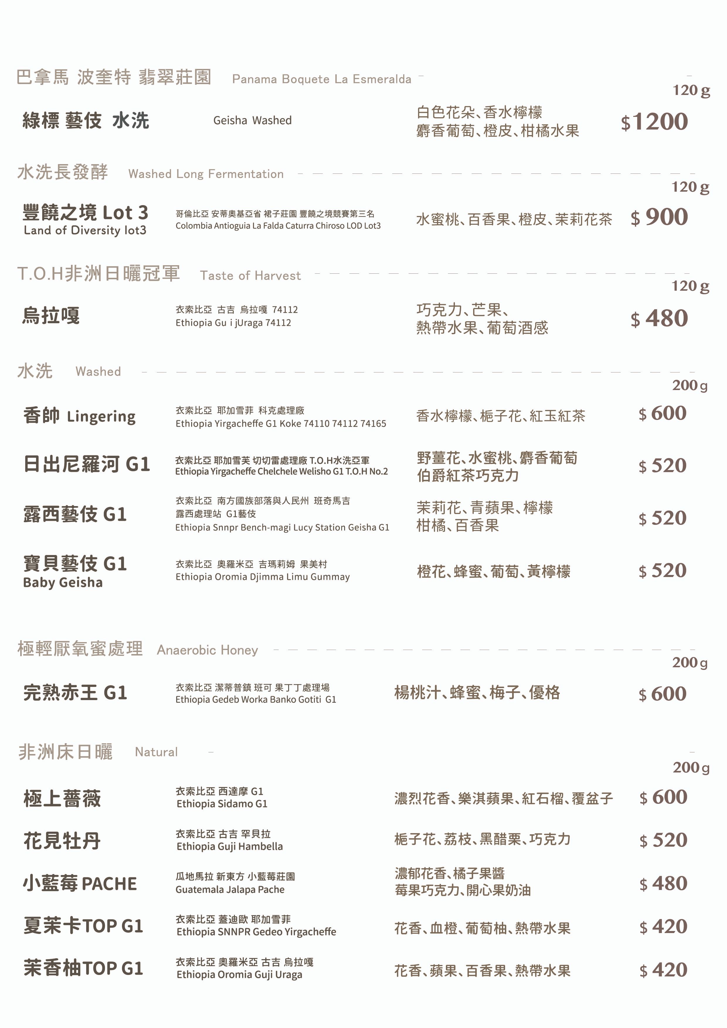 單品咖啡豆